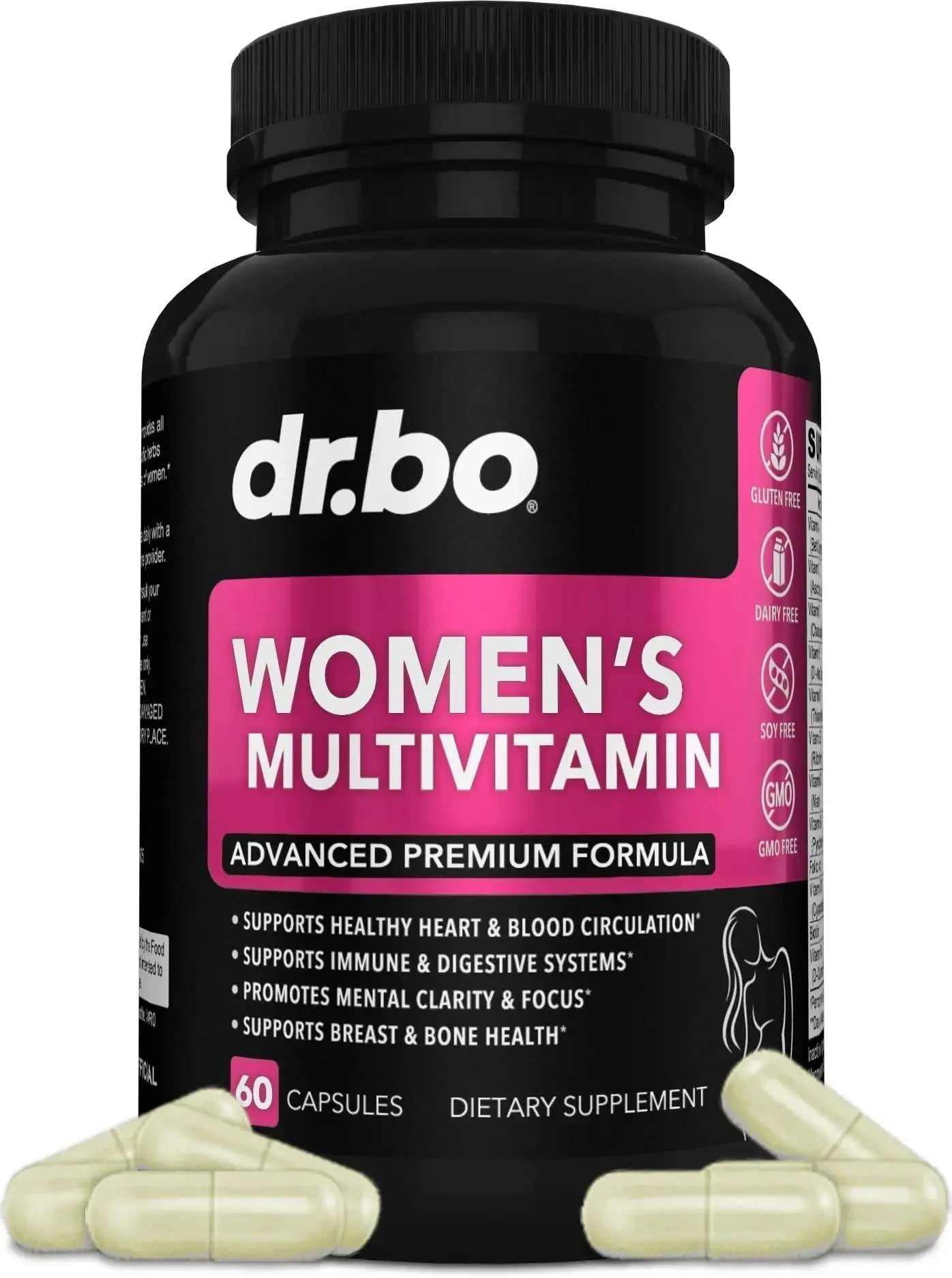 Womens Multivitamin - Natural Daily Multi Vitamins for Women - Womans Energy Vitamin DR. BO Au supplements