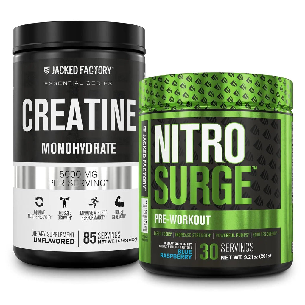 Nitrosurge Pre-Workout & Creatine Monohydrate - Pre Workout Powder With Creatine Jacked Factory Au supplements