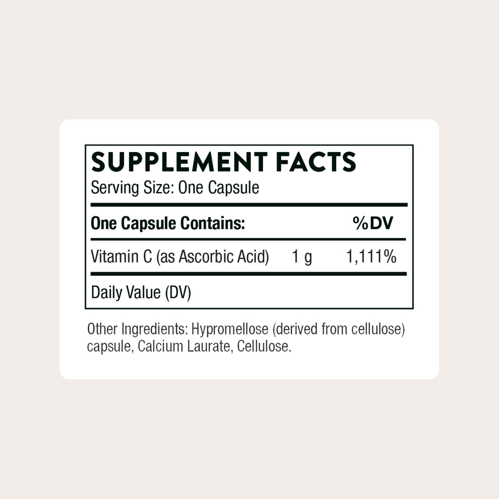 THORNE - Vitamin C 1,000 mg Supplement - Supports Healthy Immune Function & Collagen Formation - Provides Antioxidant Benefits - Third-Party Certified