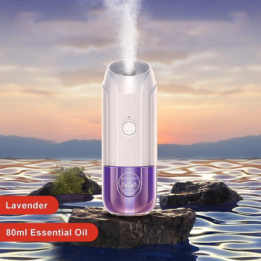 Mini Essential Oil Diffuser, Ultrasonic Mist Air Fresheners for Home with 80 ml Lavender Essential Oils DIUFJAG Au supplements