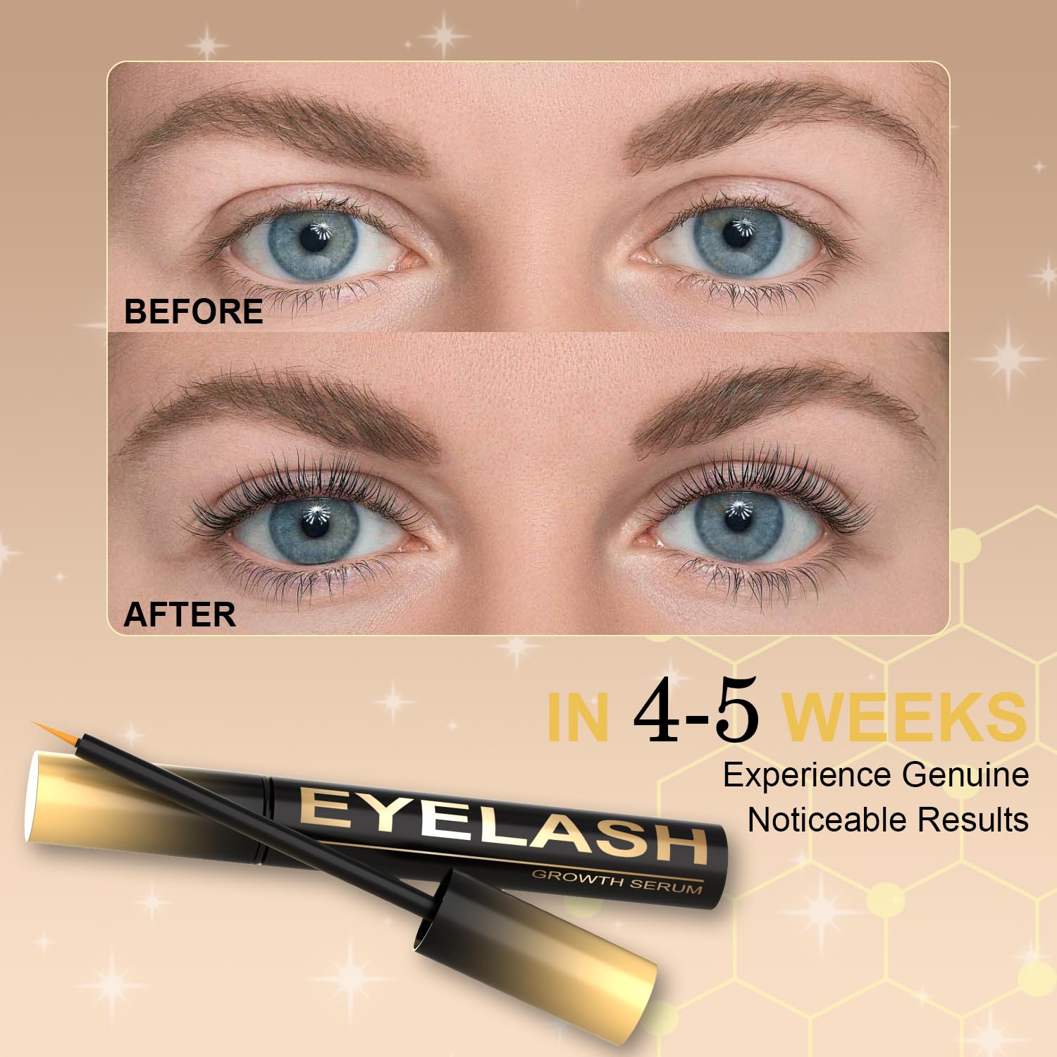 Lash Serum for Eyelash Growth, Premium Lash Enhancing Serum with Advanced Formula Volumizing Longer Fuller