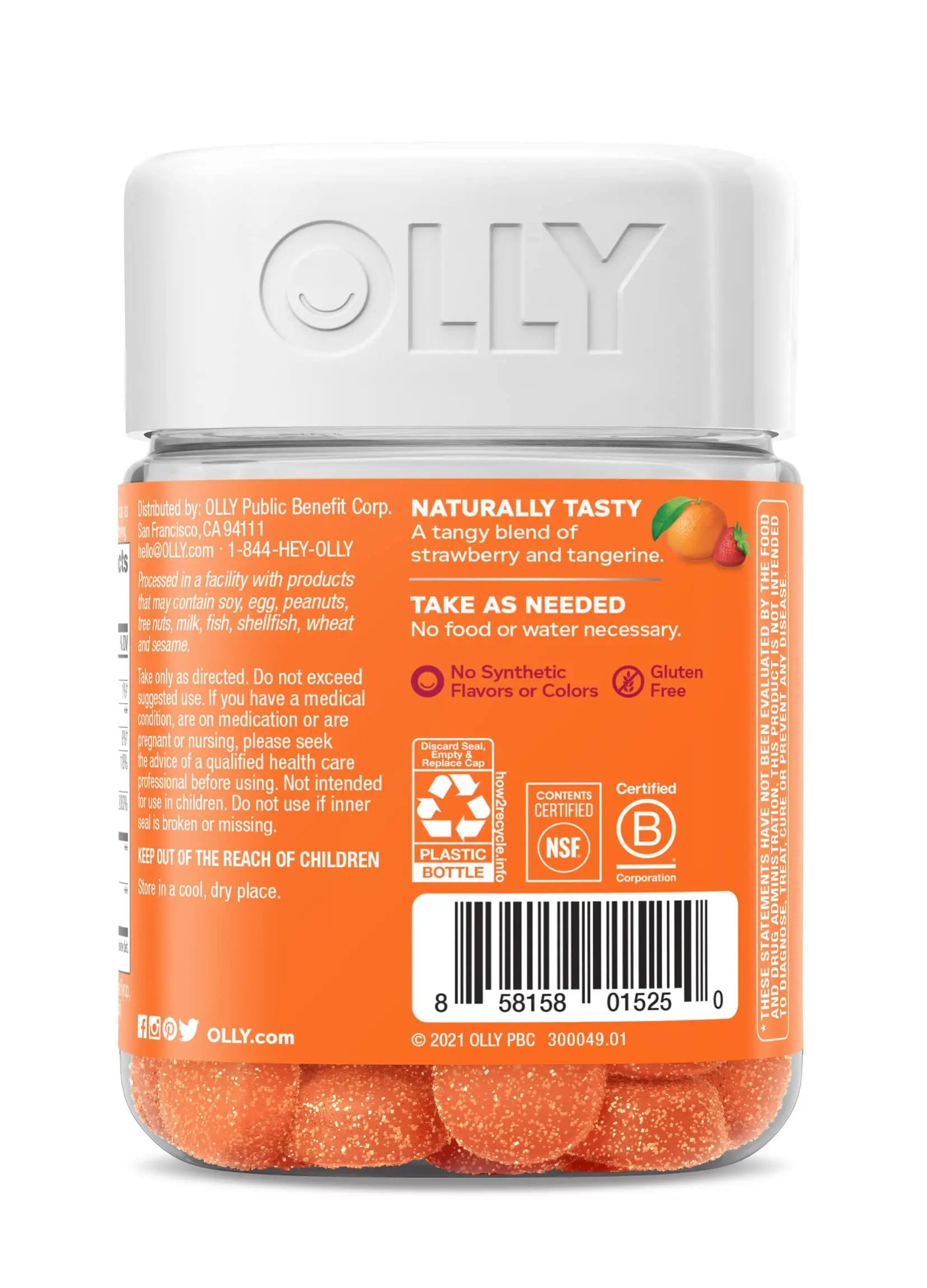 OLLY Laser Focus Gummy, Ginseng, Alpha GPC, B Vitamins, Berry Tangerine Flavor OLLY Au supplements