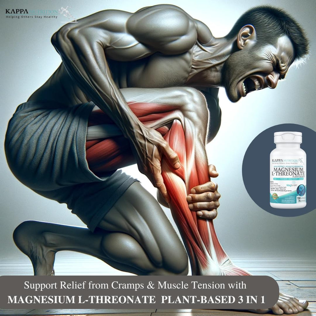Kappa Nutrition Powered by Magbrain™ Magnesium L-Threonate Plant-Based, 150 Vegan Capsules, 420mg Elemental Magnesium (3 Capsules) from 2,253mg, Brain, Sleep & Muscle Support. KAPPA NUTRITION Au supplements