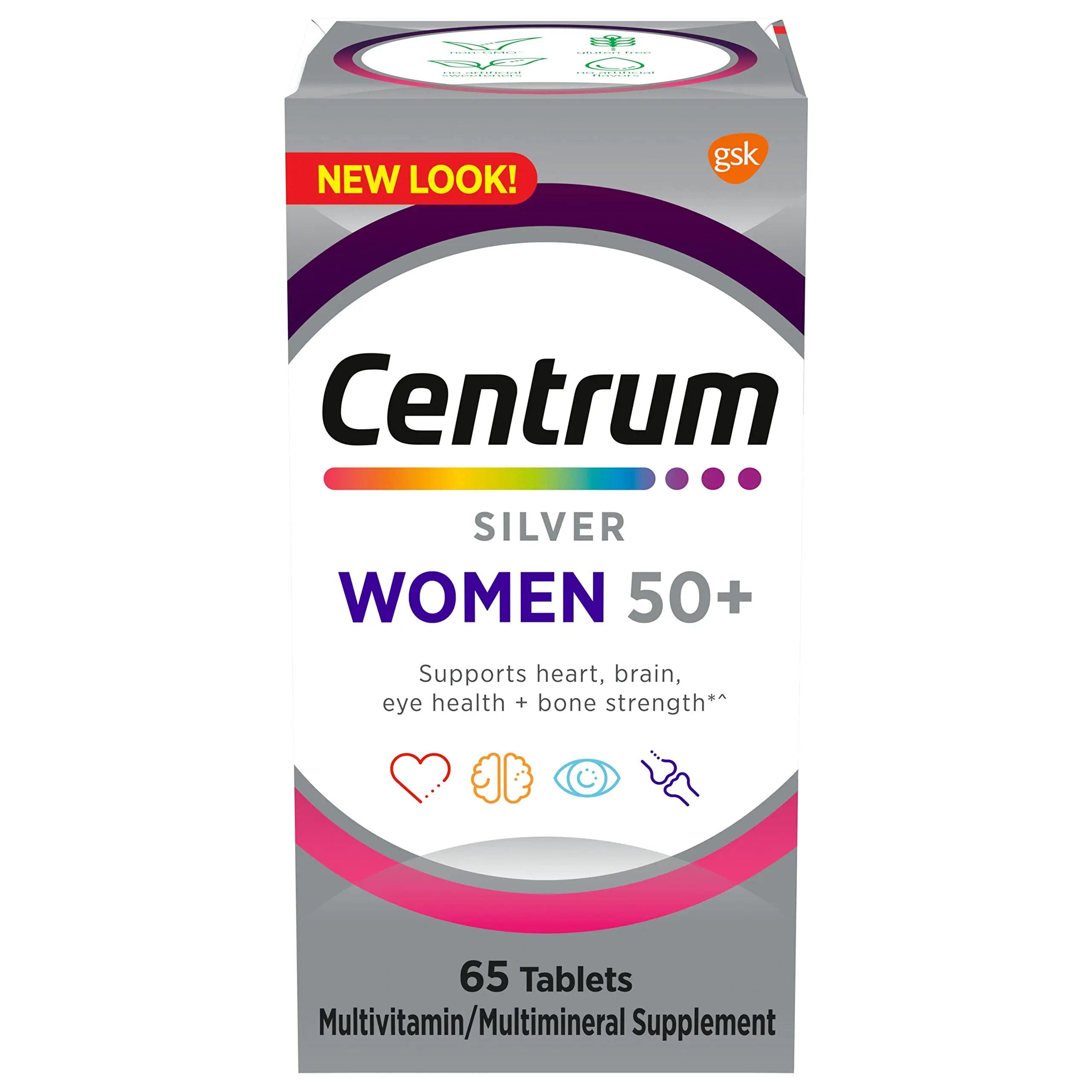 Centrum Silver Women's Multivitamin for Women 50 Plus, Multivitamin/Multimineral Supplement with Vitamin D3, B Vitamins, Non-GMO Ingredients Centrum Au supplements