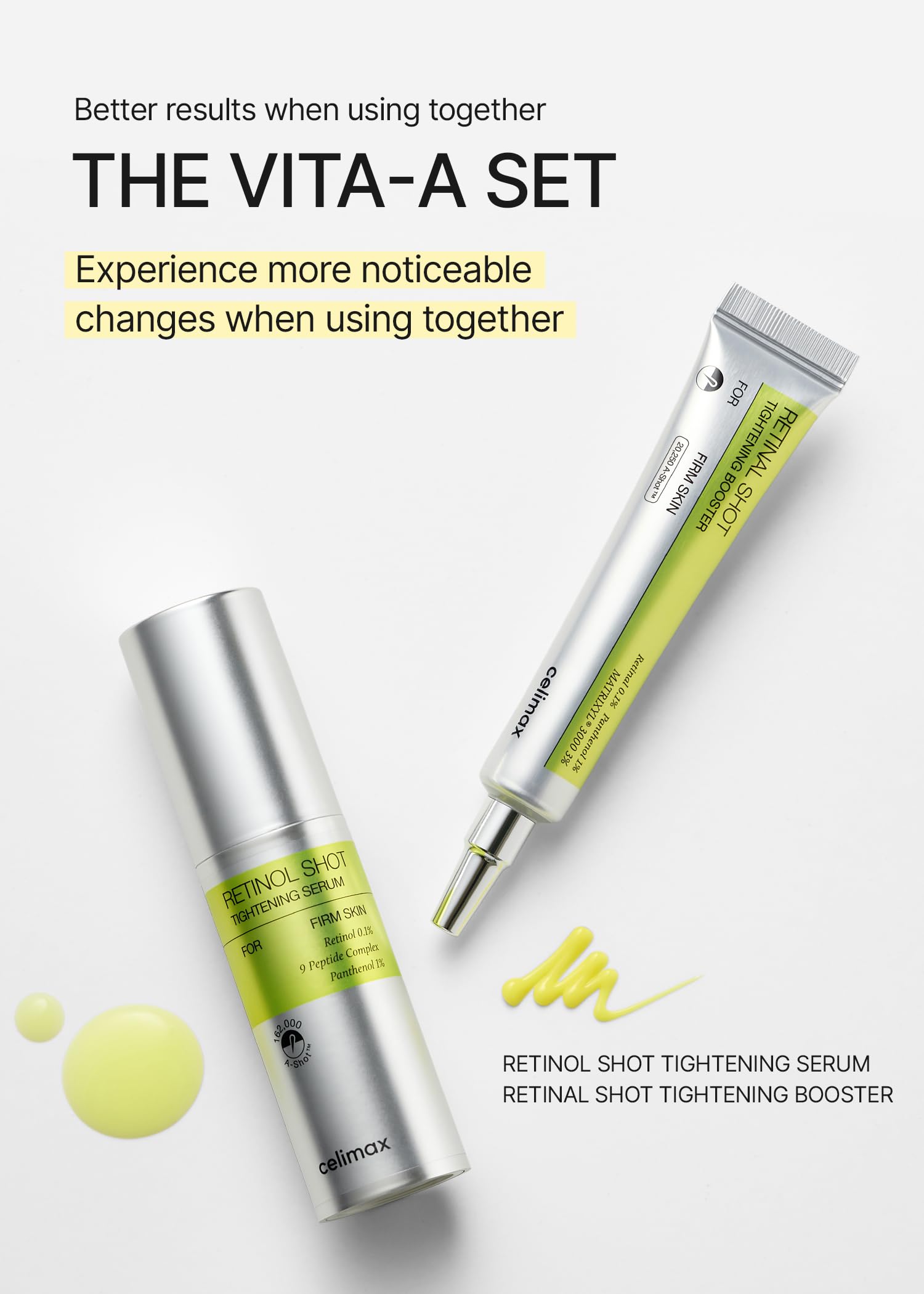 celimax The Vita A Retinol Shot Tightening Serum | with Pure Vitamin A Retinol, Peptide, Pore Minimizer