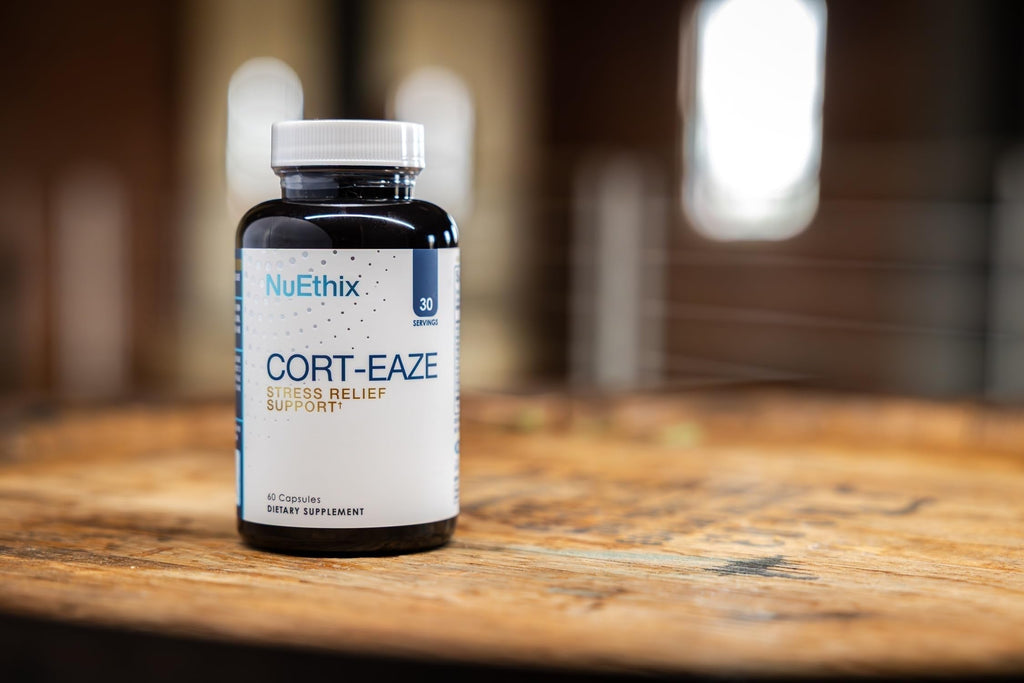 NuEthix Formulations Cort-Eaze - Cortisol Supplement - Health Support Supplement with Ashwagandha, L-Theanine & Rhodiola Rosea - Relaxation and Deep Sleep, 60 Capsules, 30 Servings NuEthix Formulations Au supplements