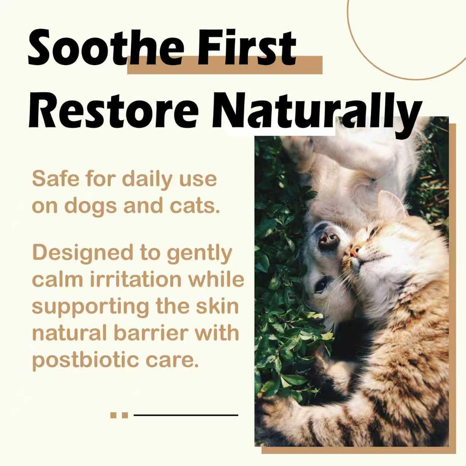 NUVON Pet Skin Soothing Spray, Postbiotics Restoration Spray for Dogs & Cats, Reduce Irritation, Rebuild Skin Barrier - 3.38 fl oz Lwefao Au supplements