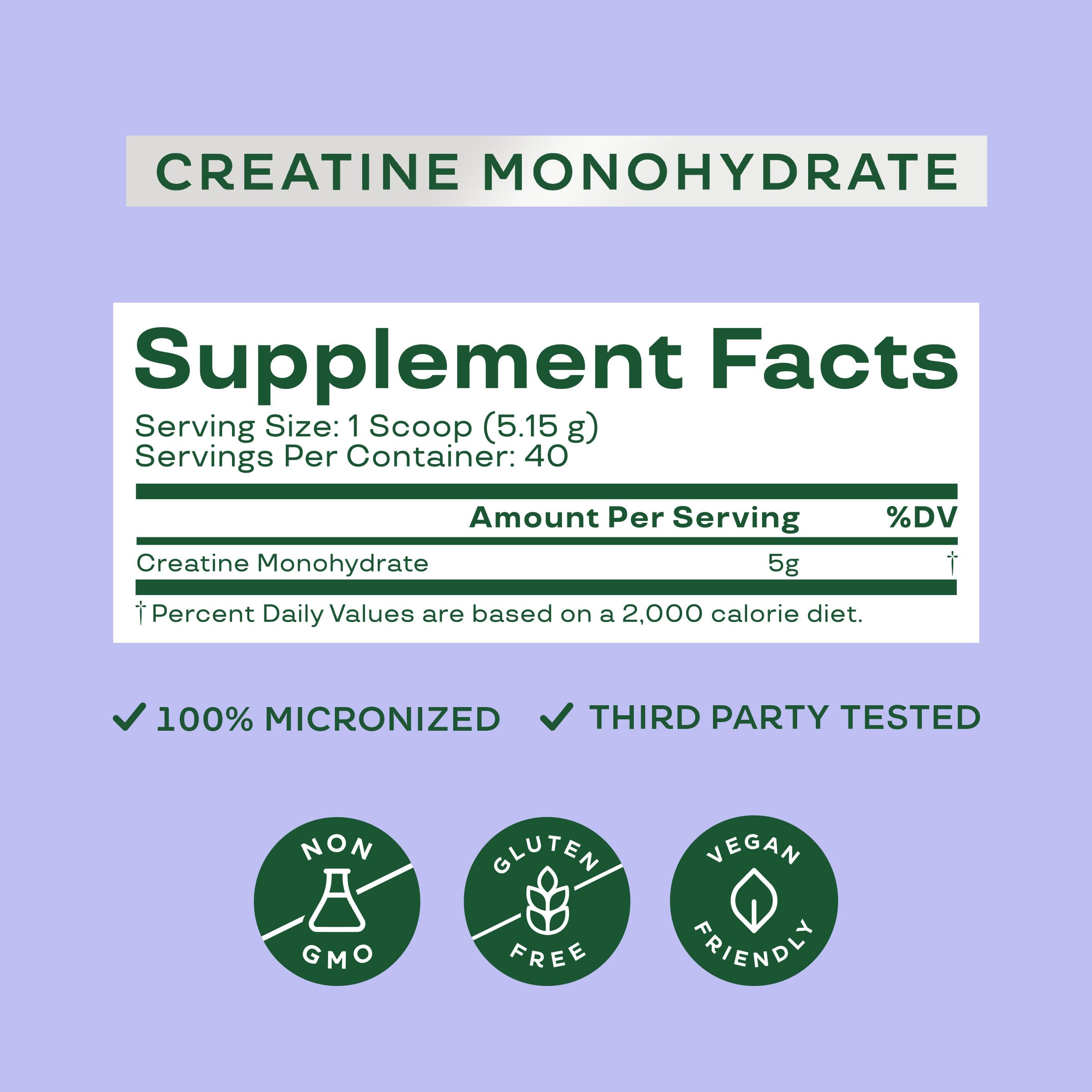 Bloom Nutrition Creatine Monohydrate Powder, 5g Micronized Creatine per Serving, Supports Muscle Recovery, Strength, Endurance, Pre or Post Workout, Gluten Free, Non GMO, Unflavored, 40 SVG, 7.3 oz Bloom Nutrition Au supplements