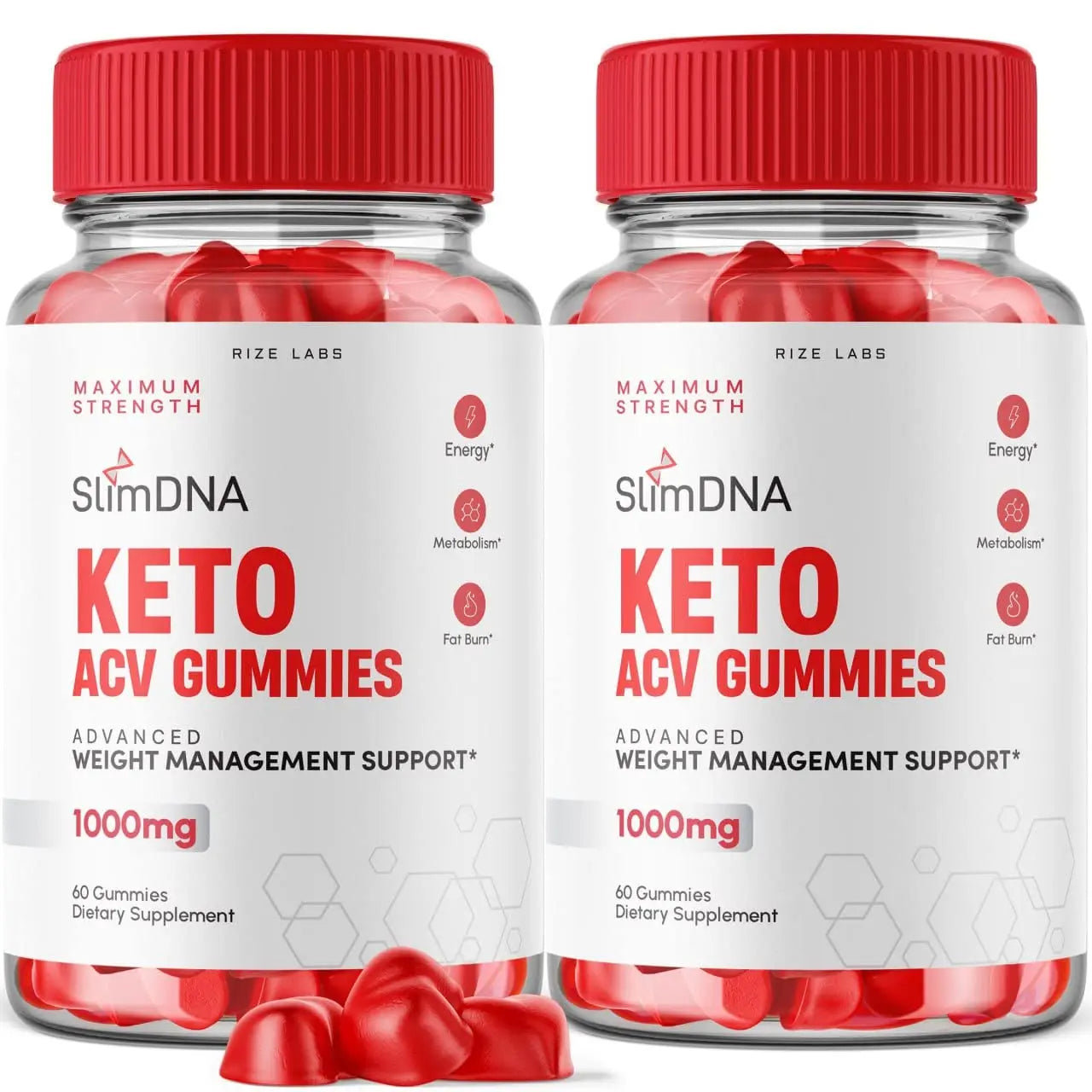 rize labs (2 Pack) SlimDNA Keto Gummies - ACV for Advanced Weight Loss with Apple rize labs Au supplements