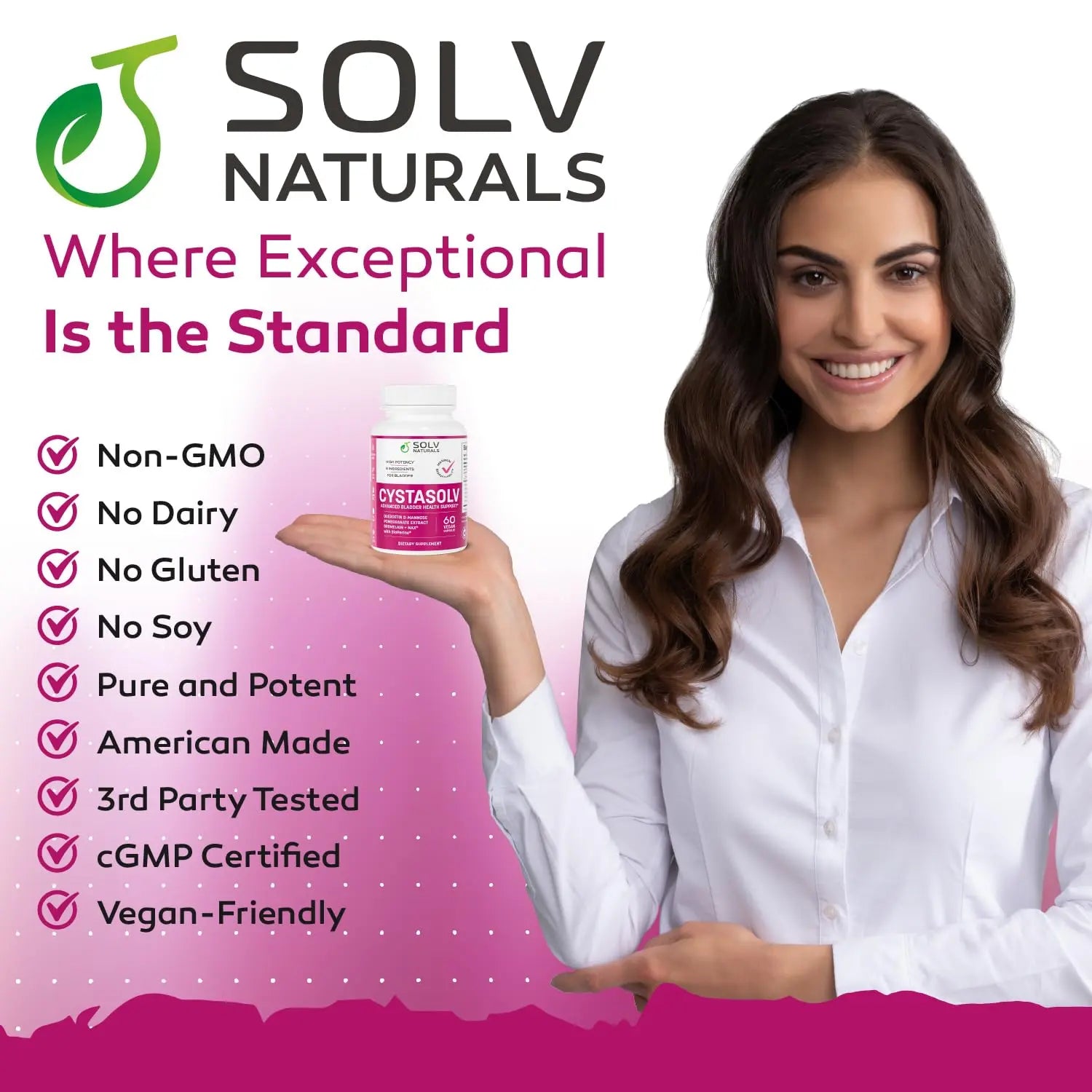 SOLV NATURALS CYSTASOLV Bladder & Pelvic Discomfort Formula - Enjoy Less Urgency & Flares* with Daily IC/BPS UTI Support – Premium Bladder & Urinary Support for Women & Men - 60 Vegan Capsules SOLV NATURALS Au supplements
