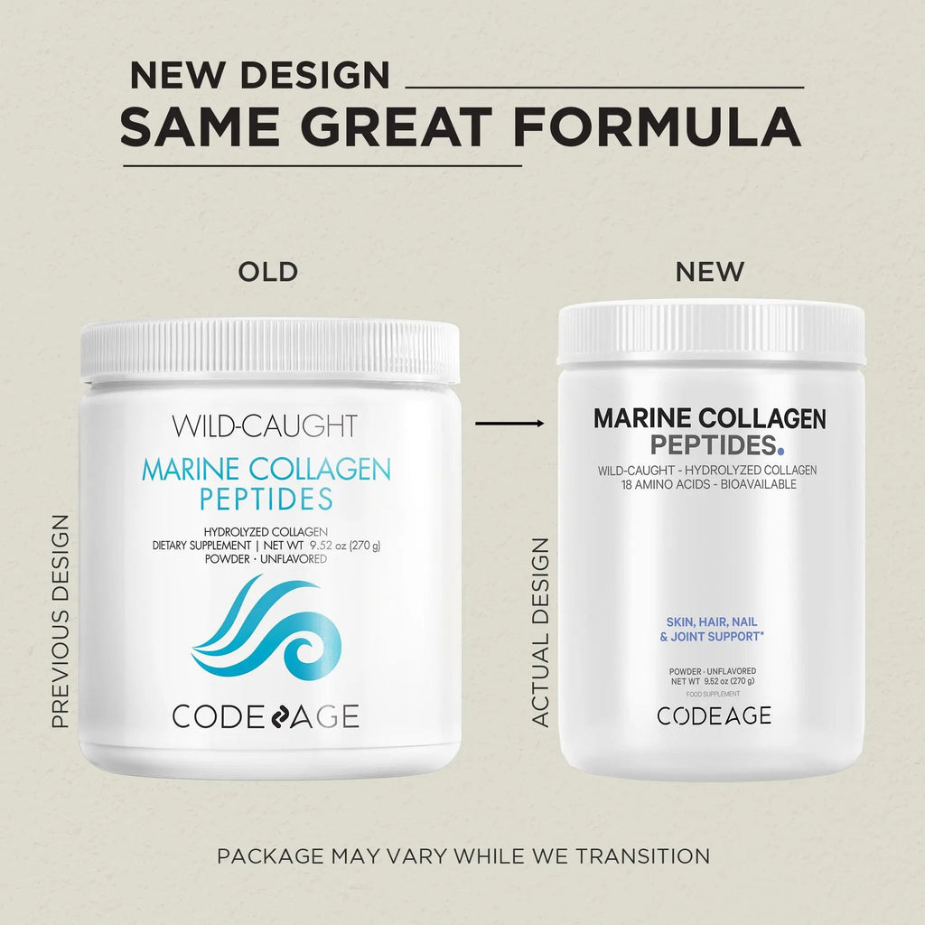 Codeage Marine Collagen Powder - Wild-Caught Hydrolyzed Fish Collagen Peptides - Type 1 & 3 Collagen Codeage Au supplements