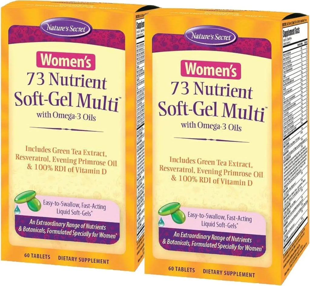 Nature's Secret Women’s 73-Nutrient Soft-Gel Multi – 60 Liquid Soft-Gels – Complete Female Wellness Support - 2 Pack Nature's Secret Au supplements