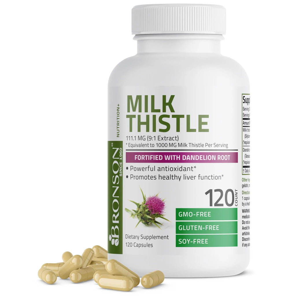 Bronson Milk Thistle Silymarin Marianum & Dandelion Root Liver Health Support Bronson Au supplements