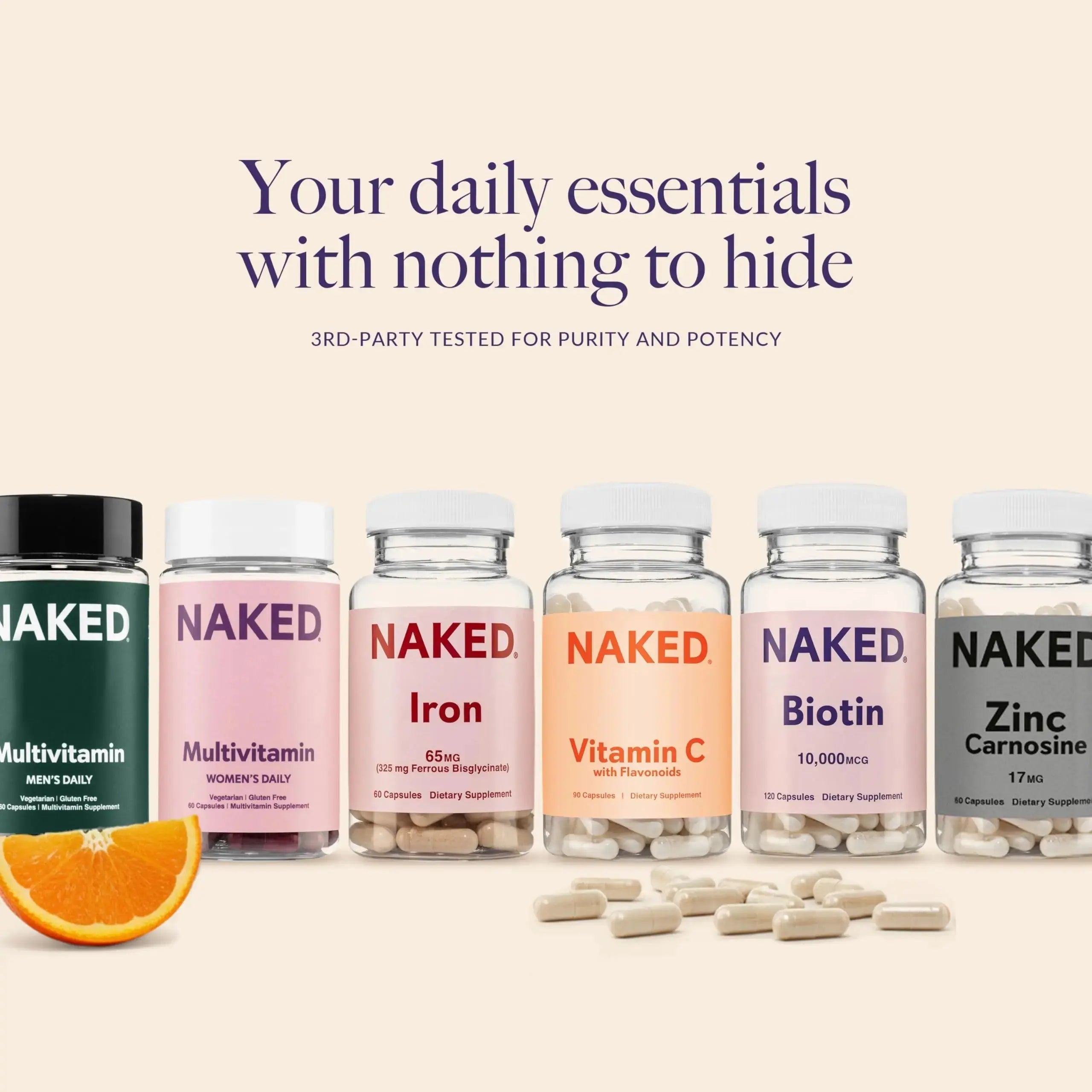 NAKED Nutrition Women's Multi - Daily Multivitamin - Vitamins A, C, E, Selenium, Zinc, Fruit and Super Green Extracts, to Boost Immune Support NAKED Au supplements