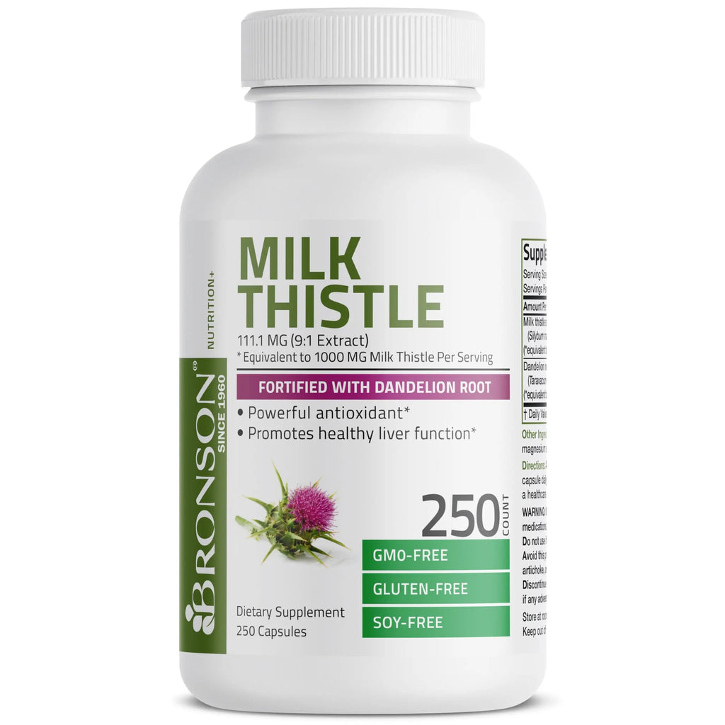 Bronson Milk Thistle Silymarin Marianum & Dandelion Root Liver Health Support Bronson Au supplements