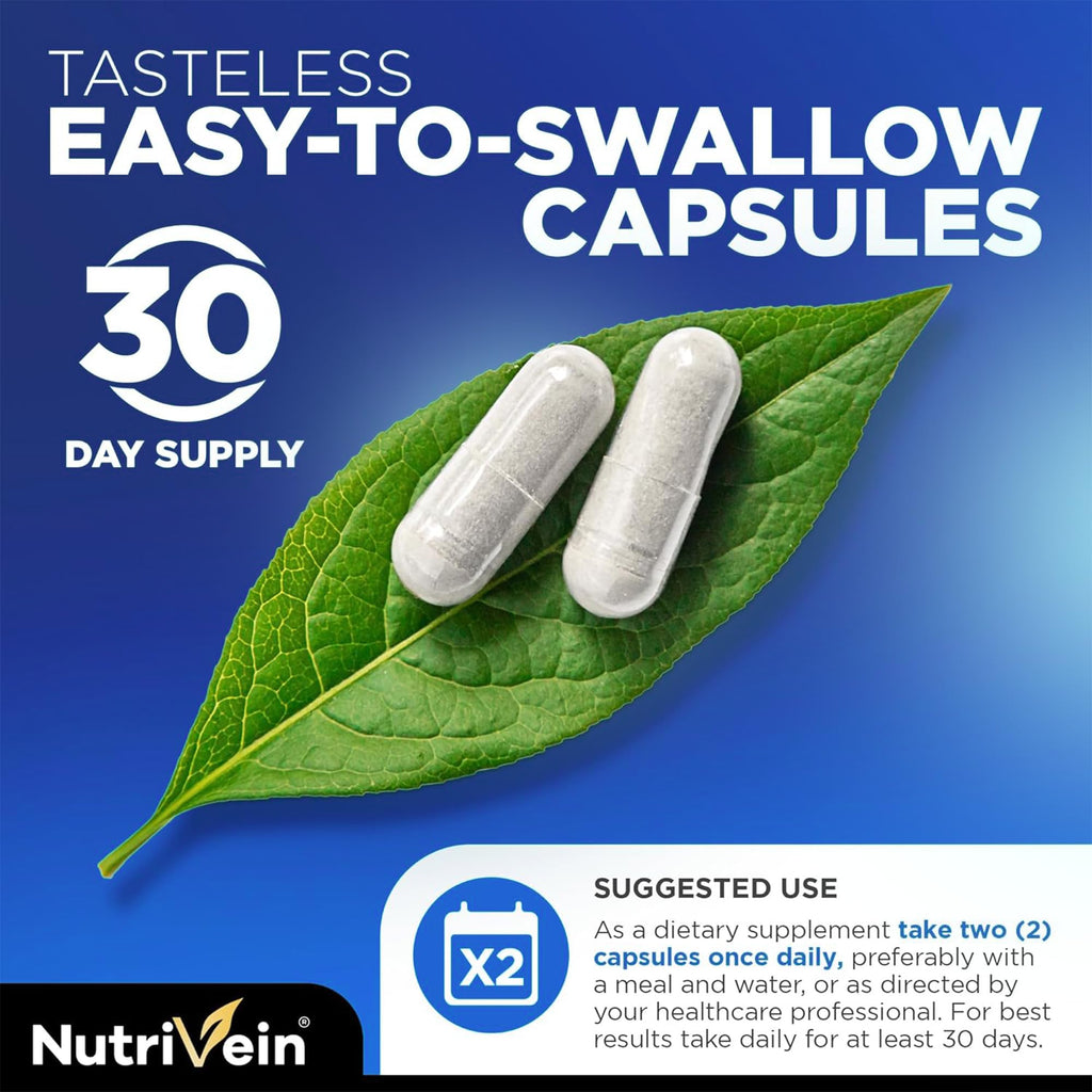 Nutrivein Premium NAD + Resveratrol Supplement 600 mg - 30 Servings (60 Capsules): Powerful Synergistic NAD Resveratrol Supplement - Aging, Cognition, Metabolism, & Overall Well-Being Nutrivein Au supplements