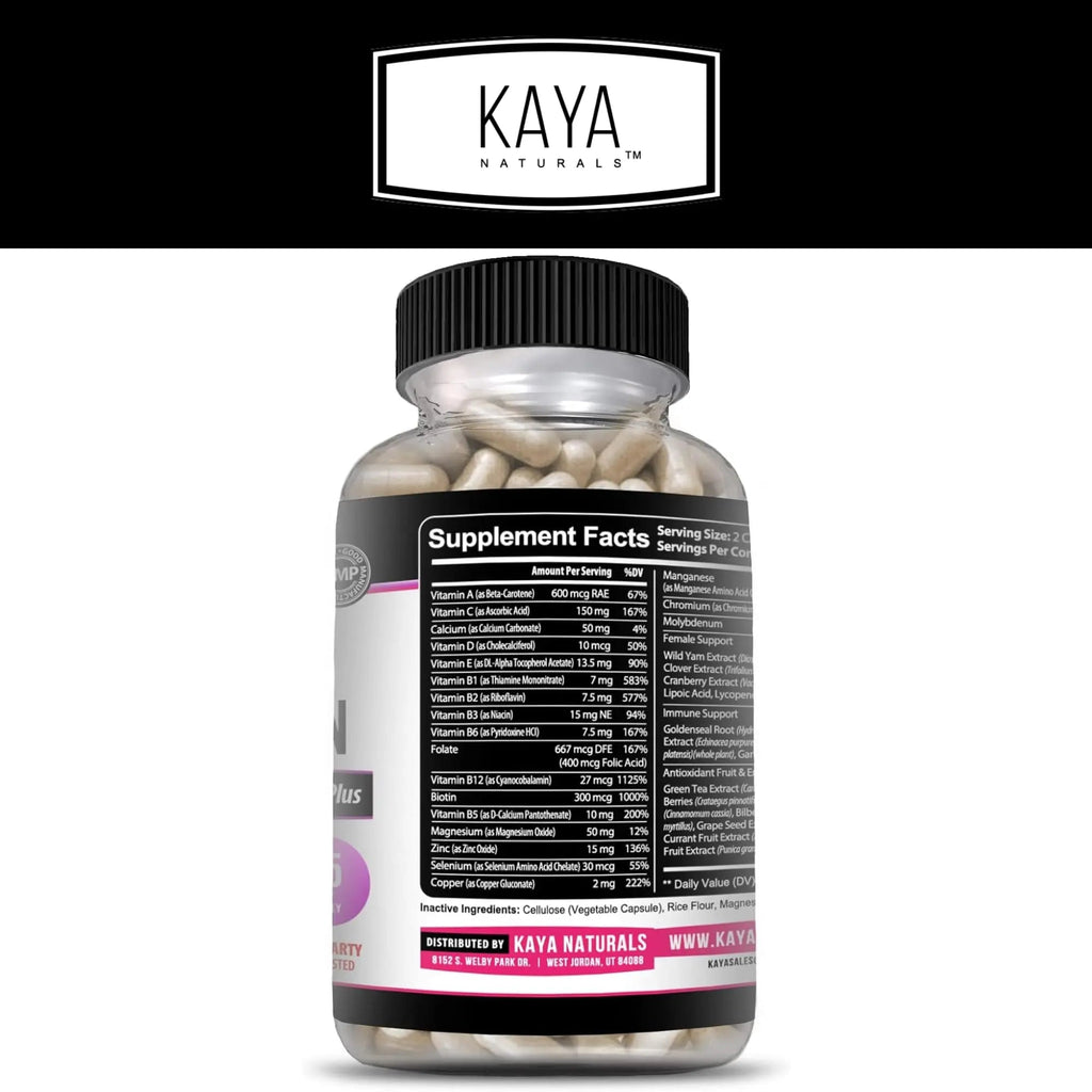 Kaya Naturals Women's Multivitamin, Overall Healthy Antioxidant, and Immune Support, Vitamins A, D, C, E, Biotin Kaya Naturals Au supplements