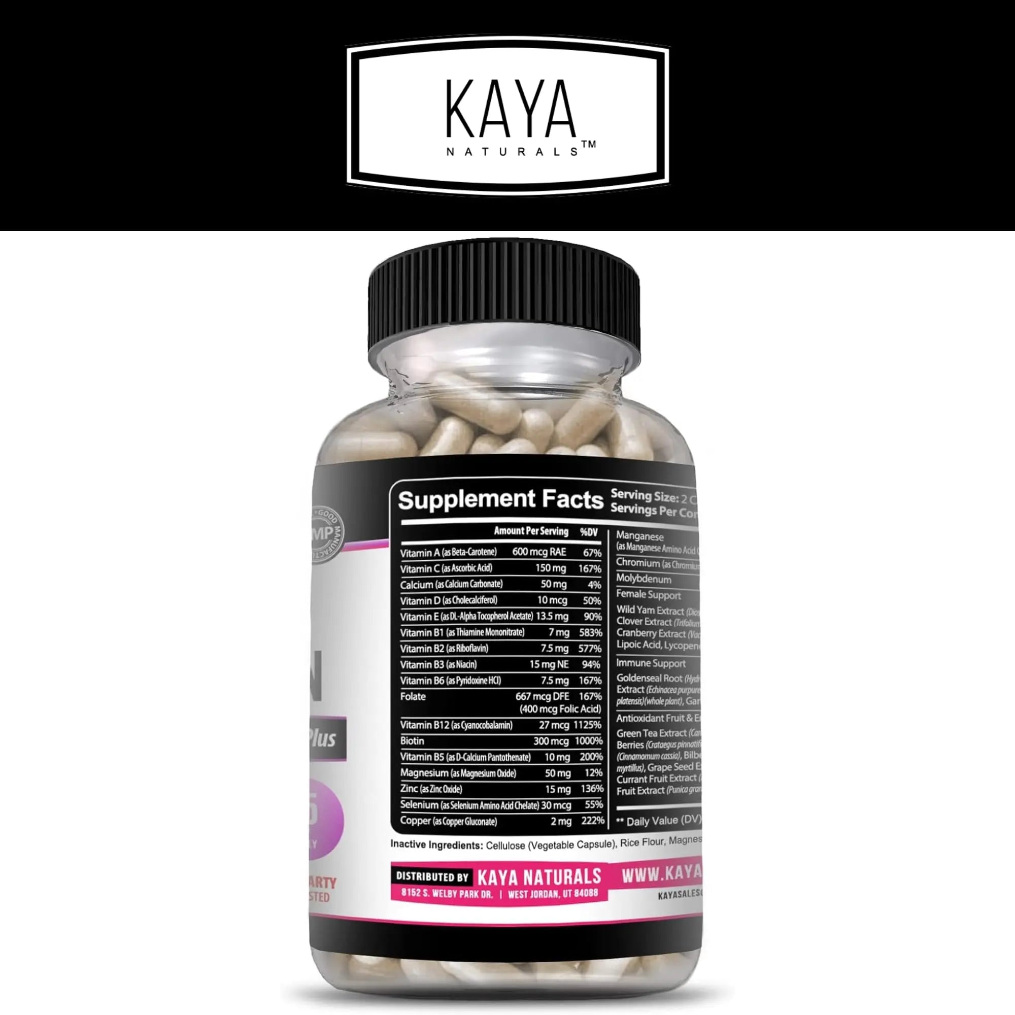 Kaya Naturals Women's Multivitamin, Overall Healthy Antioxidant, and Immune Support, Vitamins A, D, C, E, Biotin Kaya Naturals Au supplements