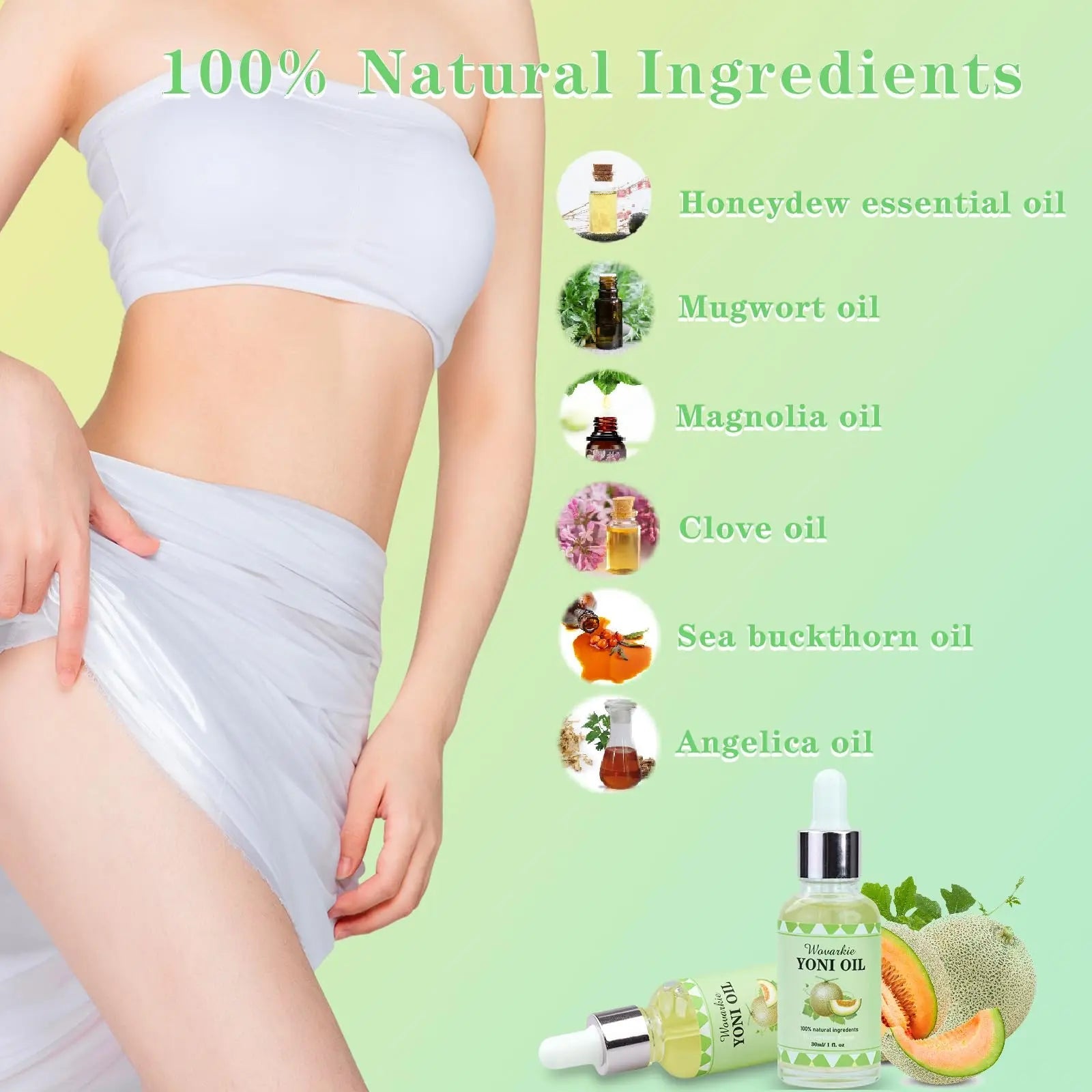 2 Packs Yoni Oil for Women, 1 fl oz/30 ml Feminine Oil Intimate Deodorant for Women, Restores Ph Wovarkie Au supplements