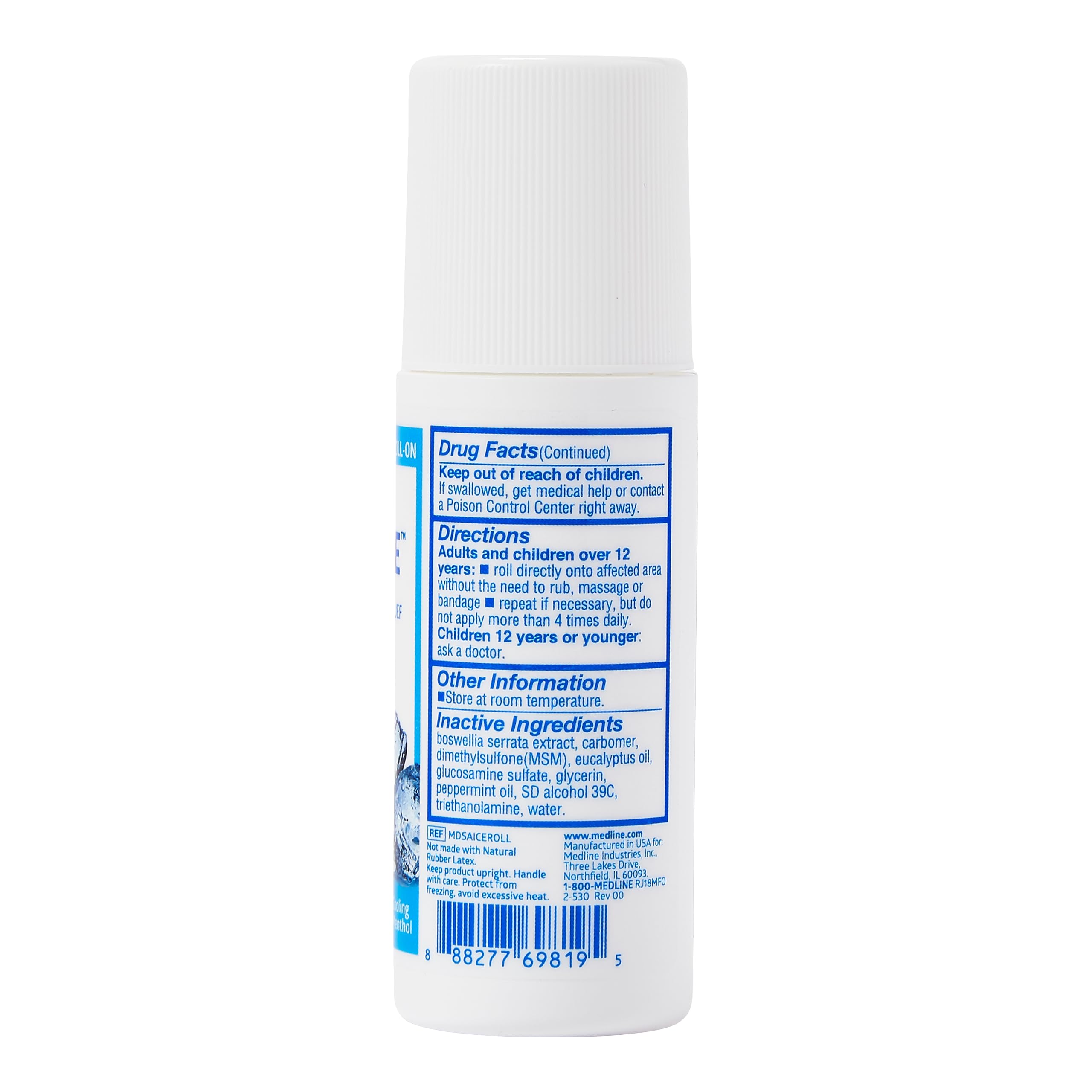 Medline ActivICE Roll-On Cooling Gel, Topical Pain Relief for Arthritis, Joint, Muscle, Back & Body Aches & Pain, 3 oz (3 Count) Medline Au supplements