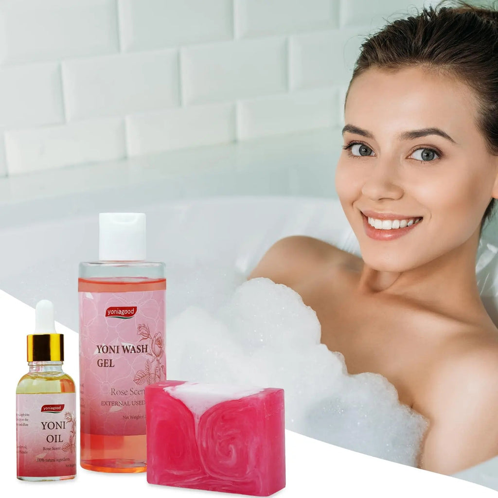 4 pack Yoni Wash Yoni Essential Oil Soap for Women Set, 2 * 30ml Feminine Oil, 6.7 fl.oz Feminine Wash yoniagood Au supplements