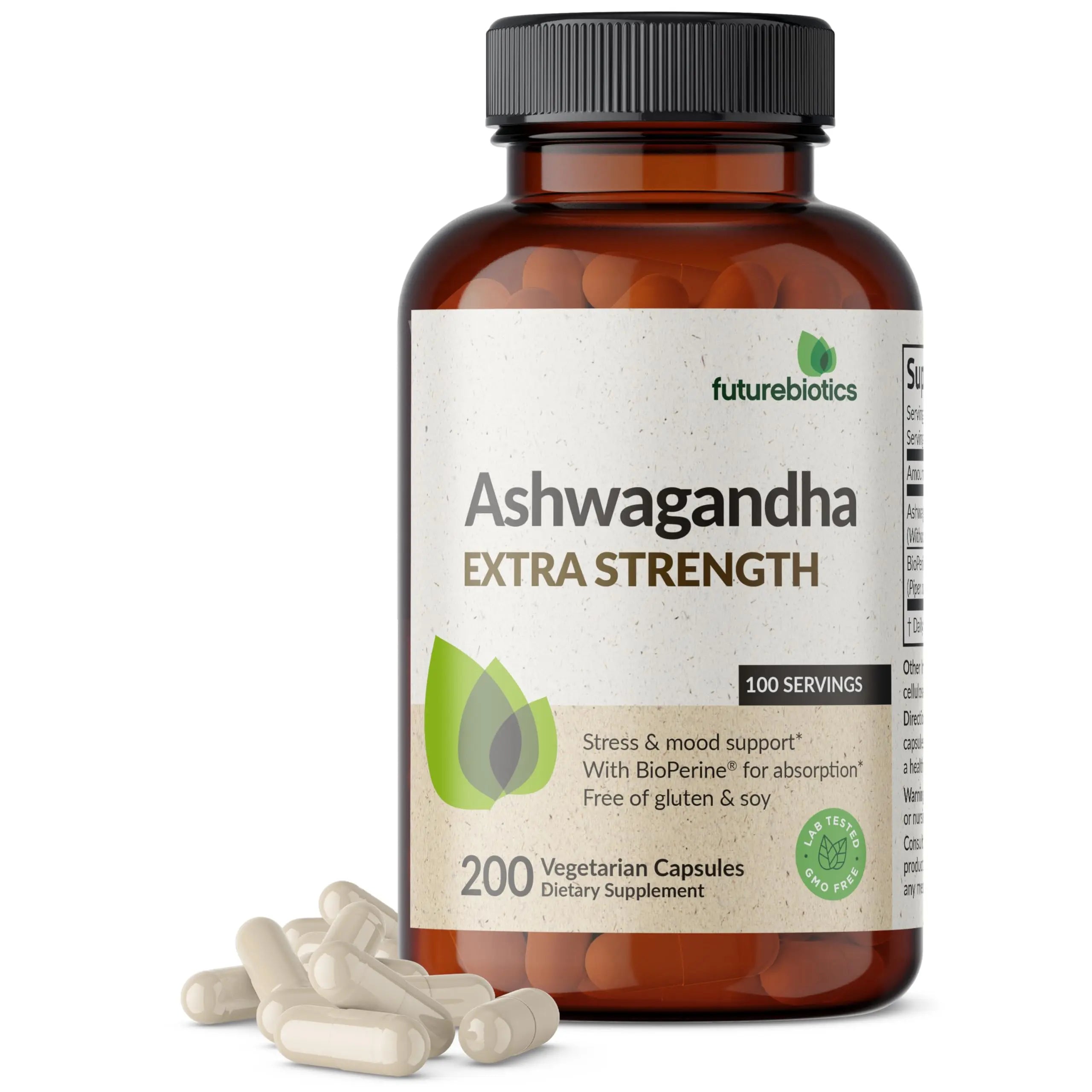 Futurebiotics Ashwagandha Extra Strength Stress & Mood Support with BioPerine Futurebiotics Au supplements