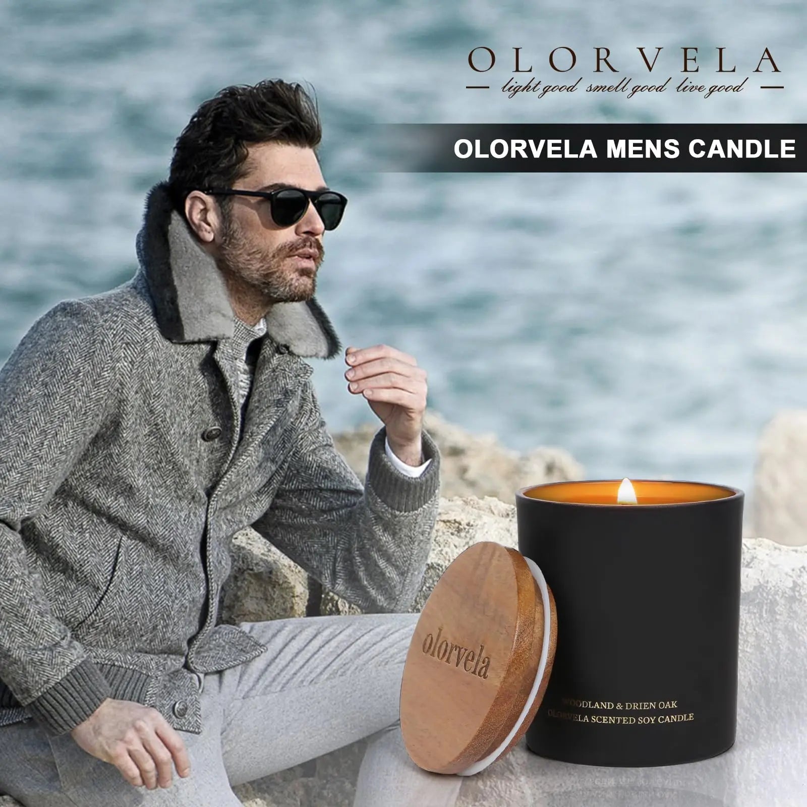 olorvela Candles for Men Wood Wicked Candles for Home Scented Mens Candle Aromatherapy 8oz olorvela Au supplements