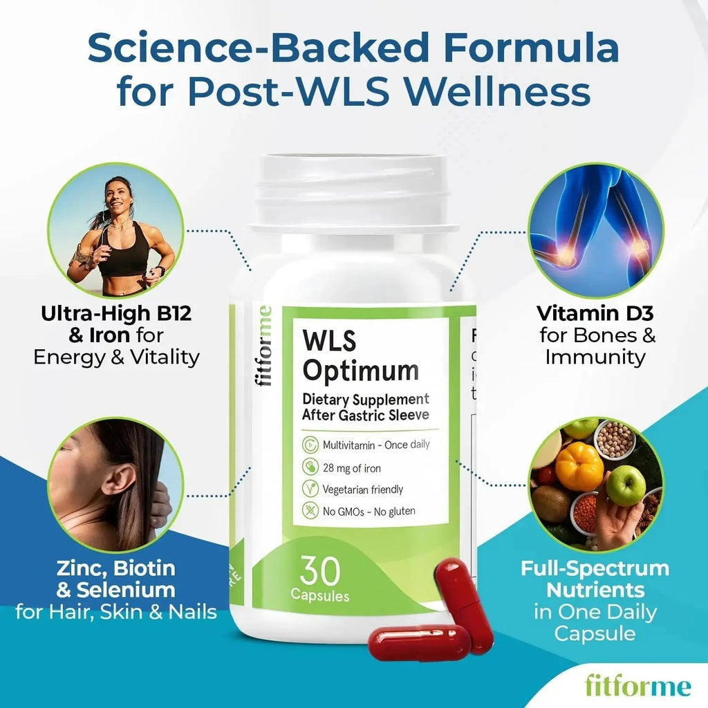 FitForMe Bariatric Multivitamin, Tailored for Gastric Sleeve Surgery – One-a-Day Capsule, 30-Day Supply, Easy-to-Swallow WLS Optimum Capsule FitForMe Au supplements