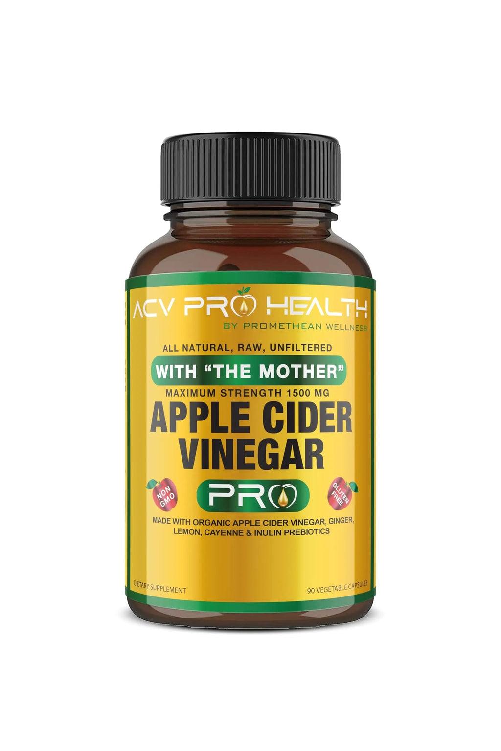 Certified Organic Apple Cider Vinegar Capsules Pro with Mother Acv Pills Detox Promethean Wellness Au supplements