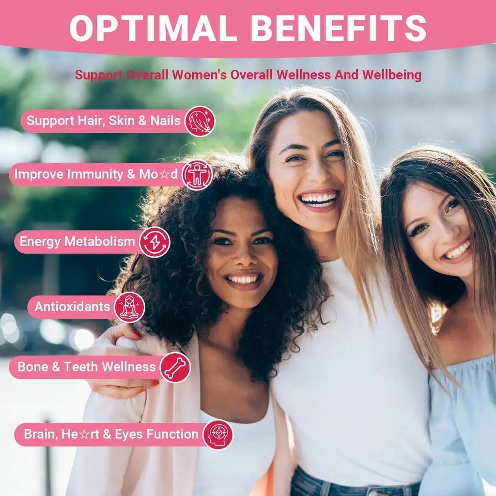 Wiszeen Sugar Free Methylated Multivitamin for Women Gummies, Biotin, Collagen, Calcium, Magnesium, Inositol, Folate, Iron, Vitamin A, C, D, E Wiszeen Au supplements
