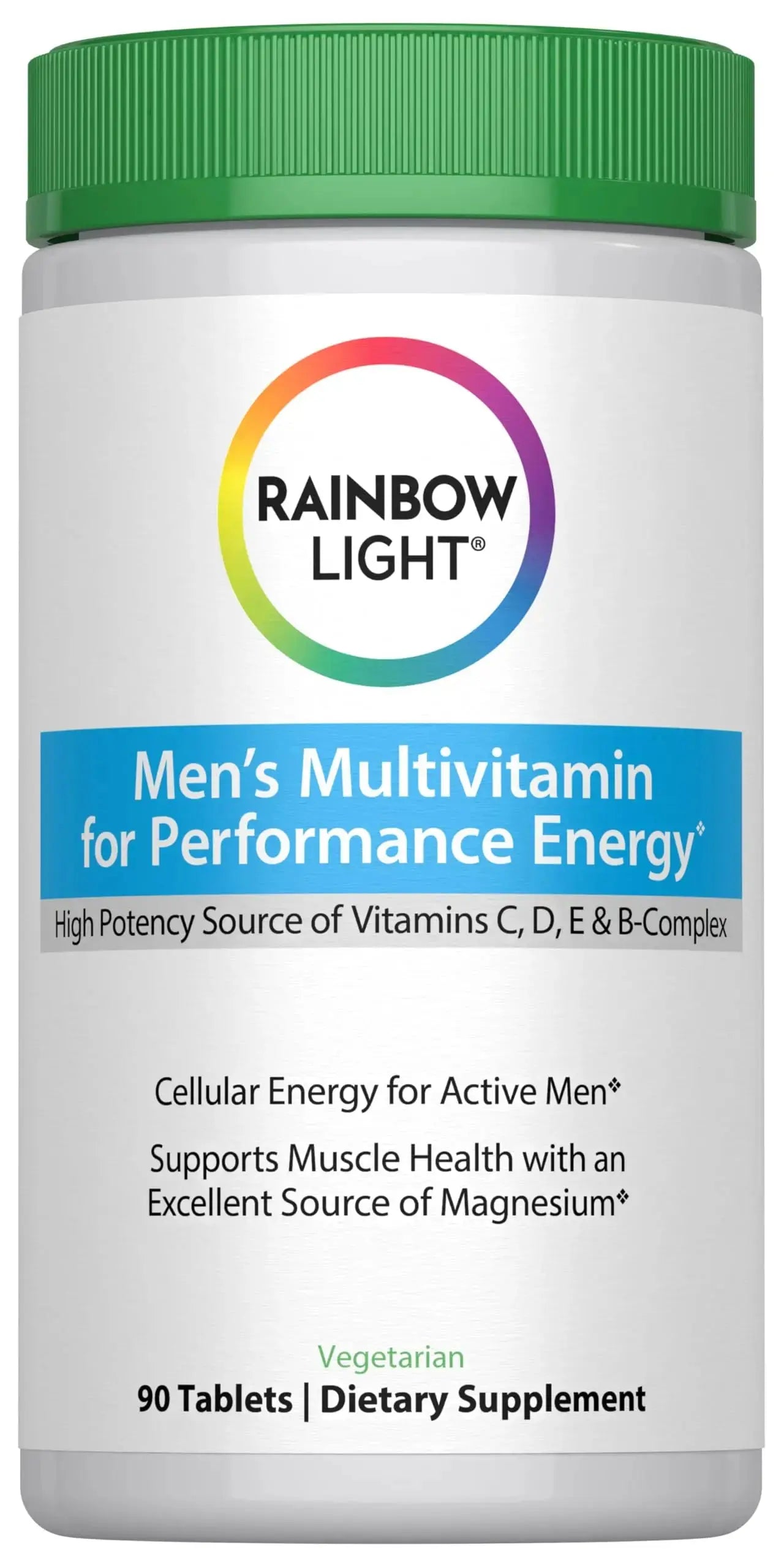 Rainbow Light Performance Energy Multivitamin for Men + | 90 Tablets | Real Food Nutrients | with Digestive Enzymes & Probiotics | Nitric Oxide Precursors Rainbow Light Au supplements