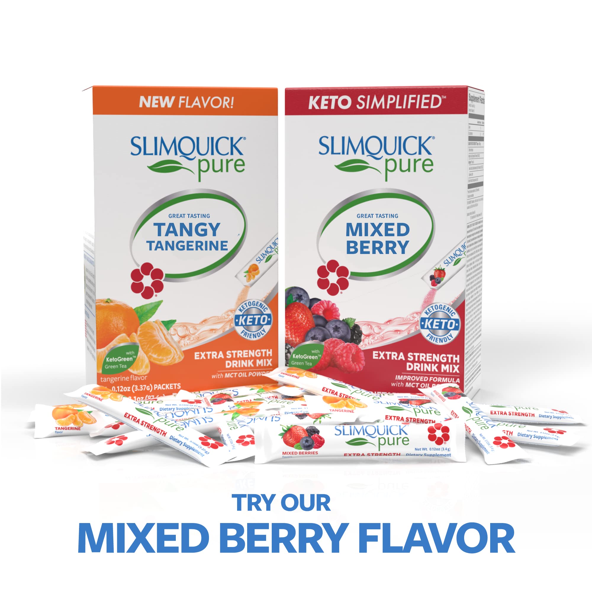 SlimQuick Extra Strength Weight Management Drink Mix for Women, Tangerine - Helps Metabolism, Keeps Full for Longer with Green Tea