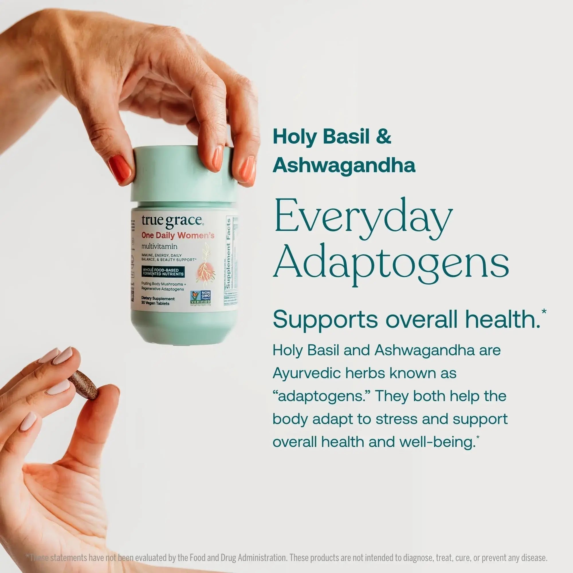 True Grace One Daily Women’s Multivitamin Fermented Minerals, Organic Adaptogens & Mushrooms Whole Body Balance, Immune, Energy, Beauty Support True Grace Au supplements
