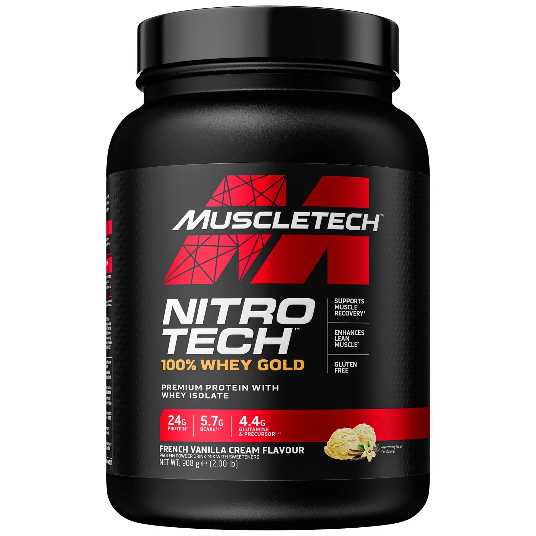 MuscleTech NitroTech 100% Whey Gold Protein Powder, Build Muscle Mass, Whey Isolate Protein Powder Muscletech Au supplements