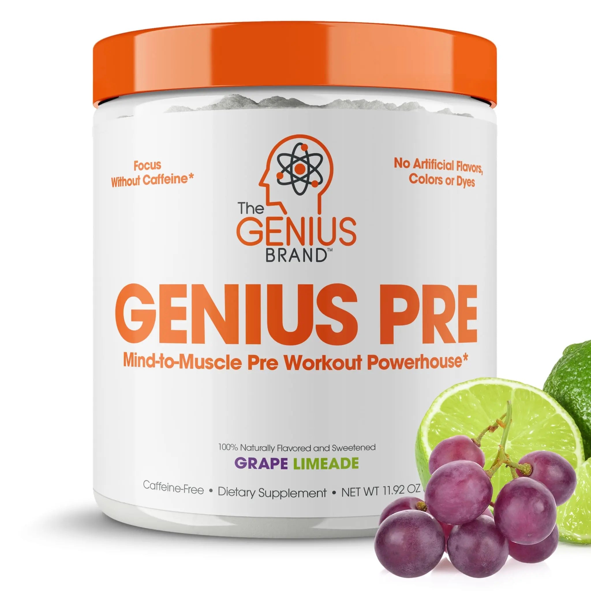 Genius Pre Workout Powder, Grape Limeade - All-Natural Nootropic Pre-workout The Genius Brand Au supplements