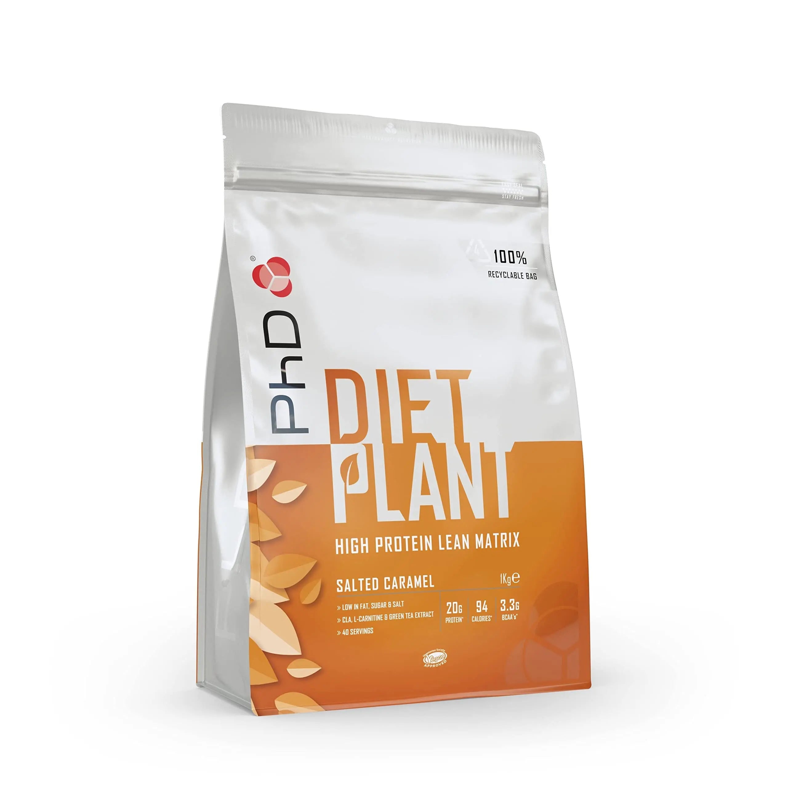 PhD Nutrition Diet Plant, Vegan Protein Powder Plant Based, Salted Caramel PhD Au supplements