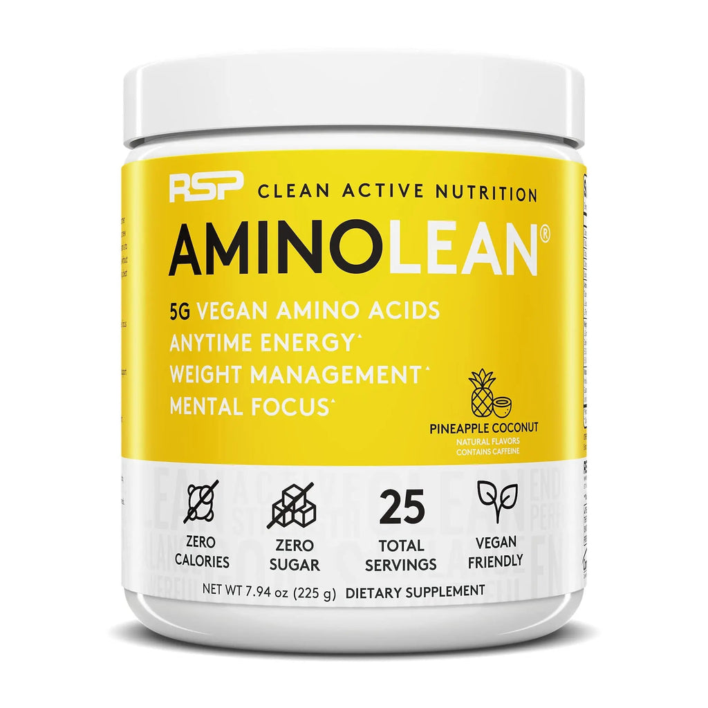 RSP NUTRITION Vegan AminoLean Pre Workout Energy (Pineapple Coconut 25 Servings) RSP NUTRITION Au supplements