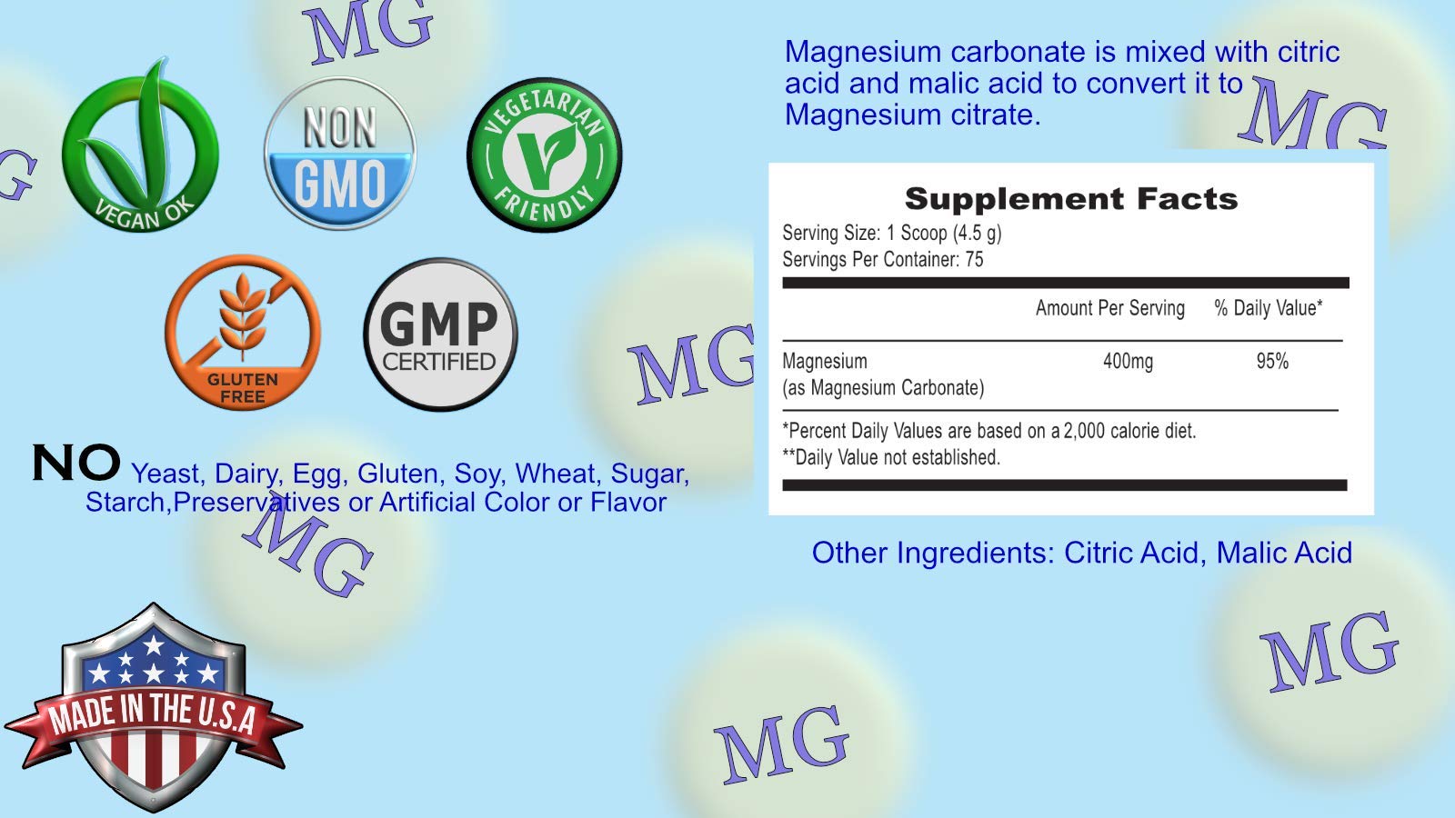 Magnesium Supreme (Original Plain Unflavored) Better Sleep, Relaxation Natural Magnesium Supplement, Non-GMO, Gluten Free, Vegan Formula. 12oz 75 Servings Peter's Choice Au supplements