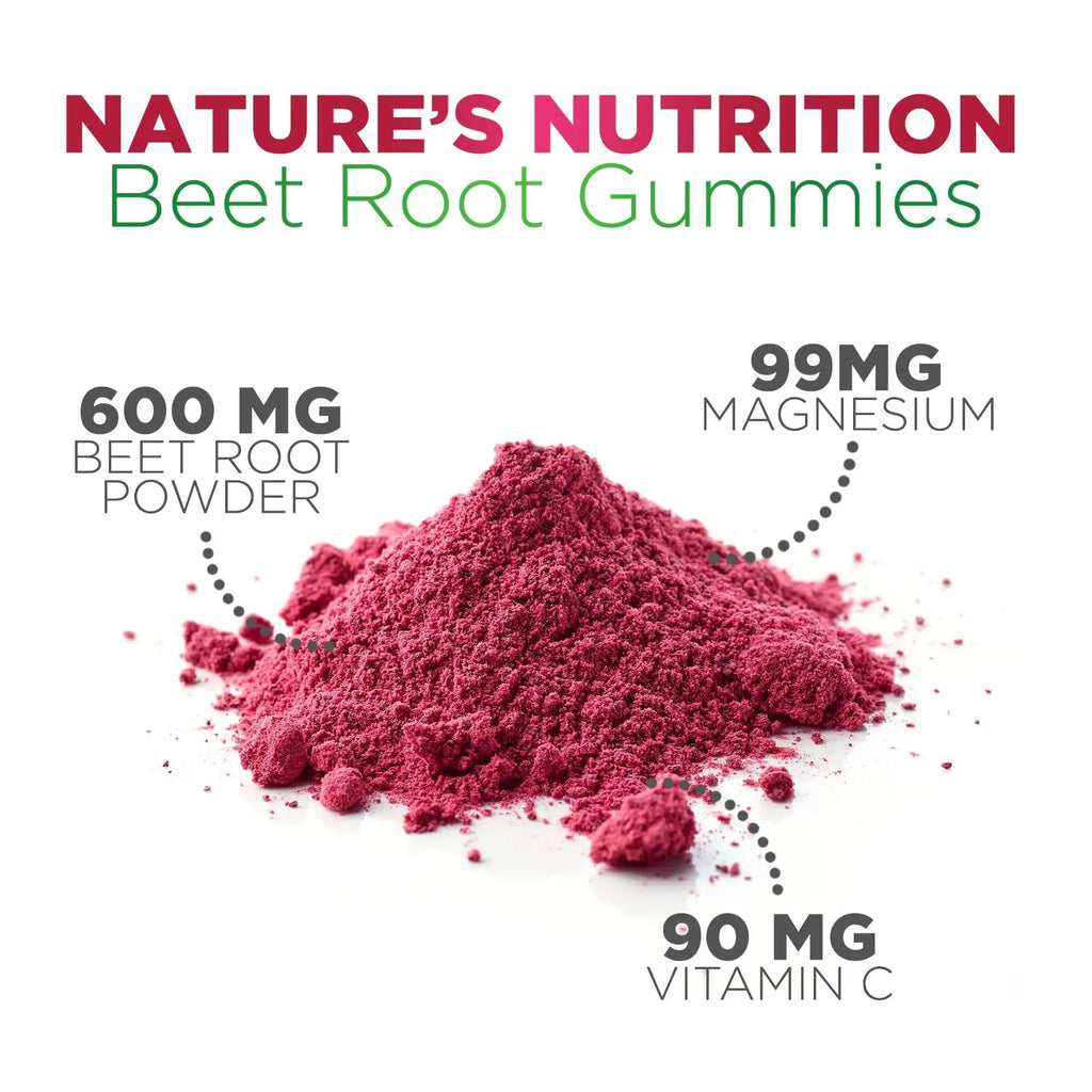 Nature's Nutrition Beet Gummies with Beetroot - Energy & Heart Health Support Nature's Nutrition Au supplements