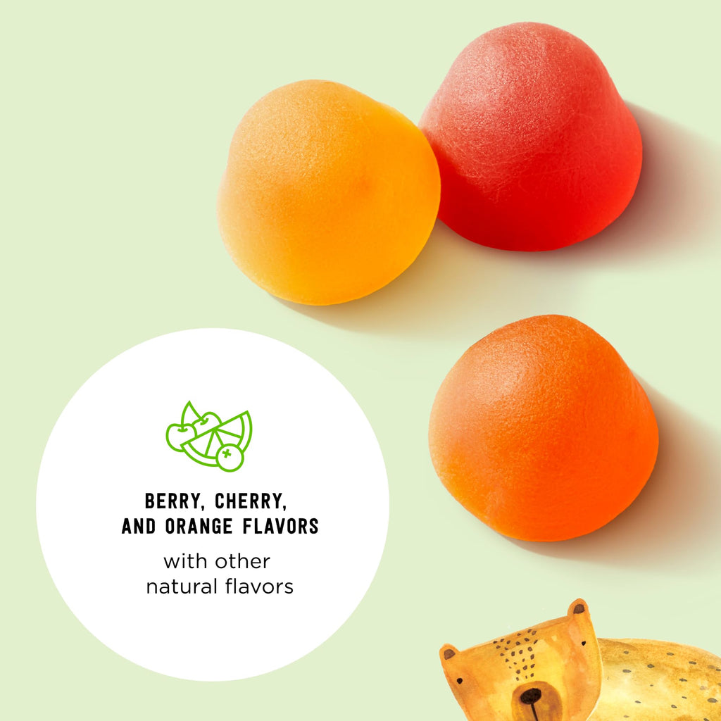 Amazon Brand - Mama Bear Organic Kids Multivitamin Gummies, Berry, Cherry & Orange, 60 Count, 1 Month Supply (Packaging May Vary)