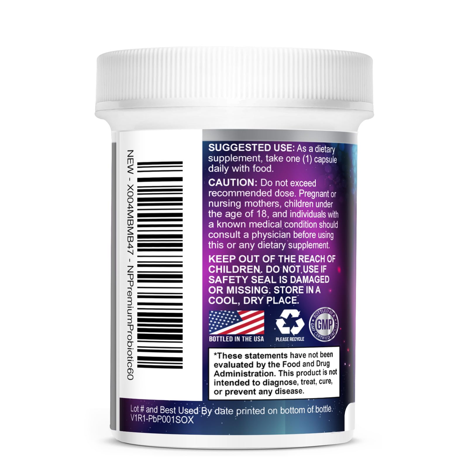 Probiotics for Digestive Gut Health - 100 Billion CFU Per Capsule, 16 Premium Strains & Prebiotics - Best Probiotics for Women & Men, Occasional Constipation