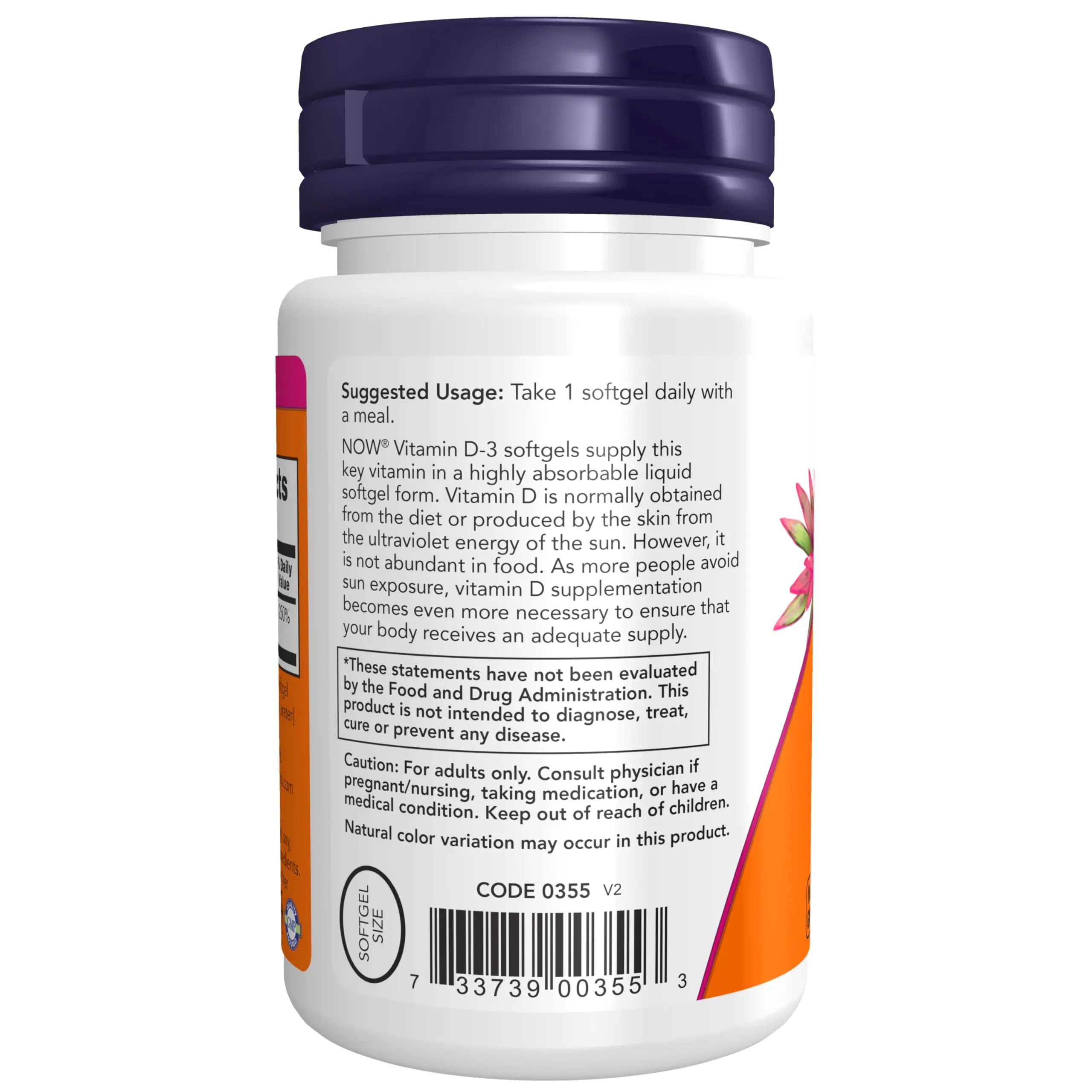 NOW Supplements, Vitamin D-3 2,000 IU, High Potency, Structural Support*, 30 Softgels NOW Au supplements