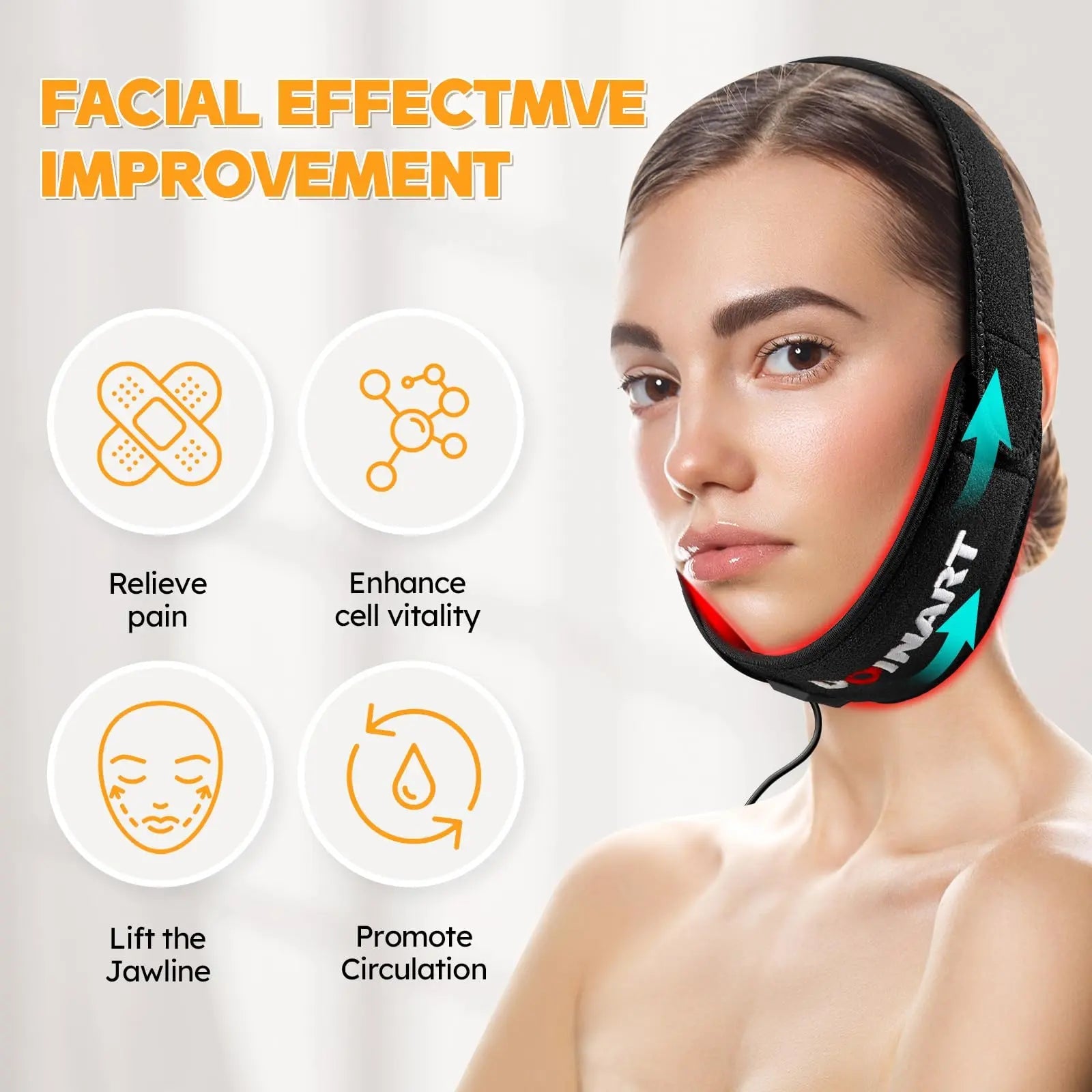Doinart Red Light Therapy Belt for Neck, Portable Near Infrared Light Therapy for Face Doinart Au supplements