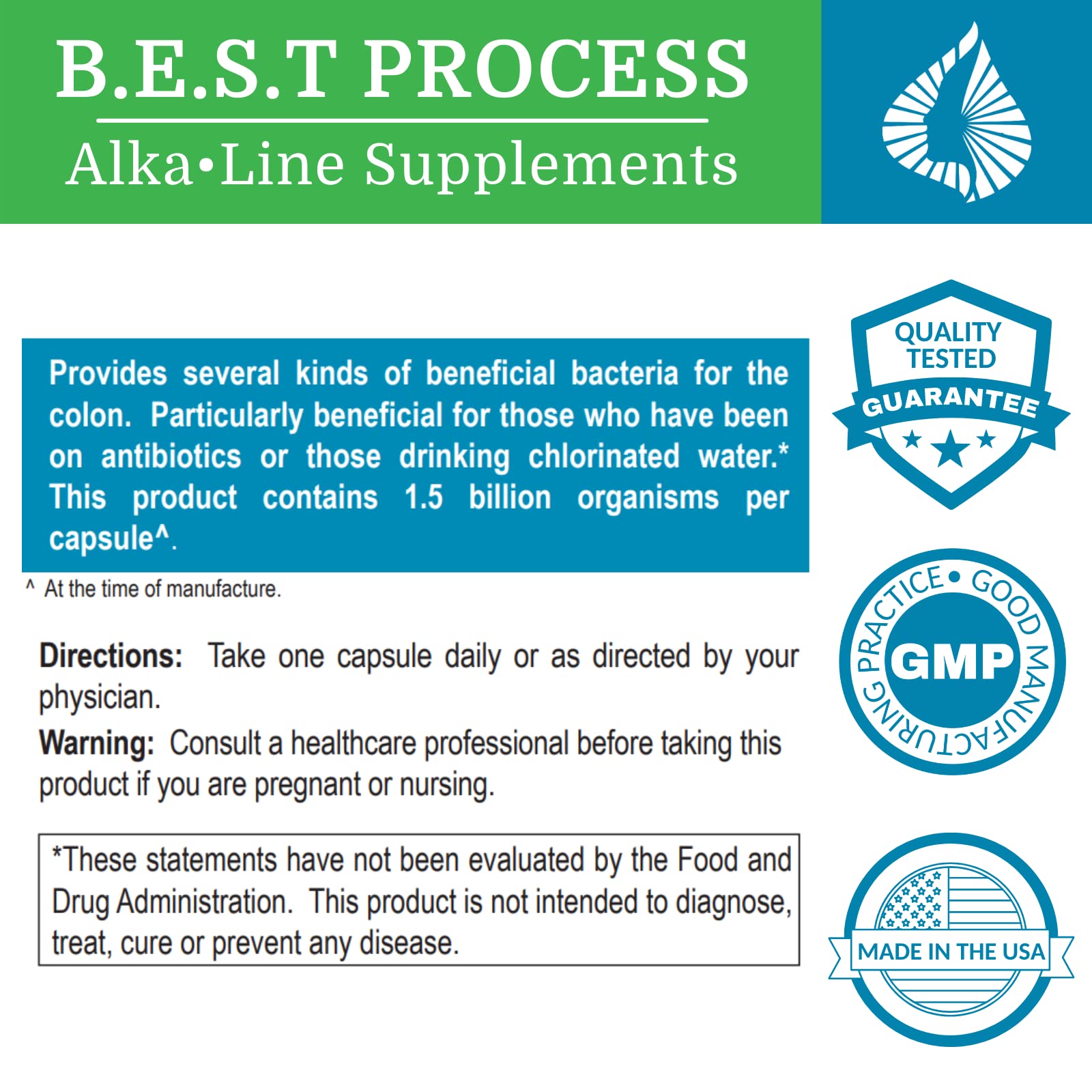 Morter HealthSystem Alkadophilus Best Process Alkaline — No Refrigeration Probiotic & Prebiotic Digestive Supplement — 1.5 Billion CFU of Good Bacteria & Beetroot