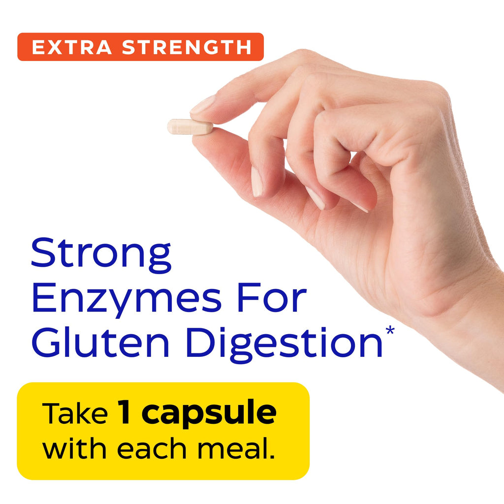 Enzymedica - GlutenEase Extra Strength, Complete Gluten & Casein Formula with Digestive Enzymes + DPP-IV, 30 Capsules