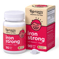 Renzo's Iron Supplements for Kids, Dissolvable Vegan Kids Iron Supplement with Vitamin C, Sugar-Free Melty Tabs