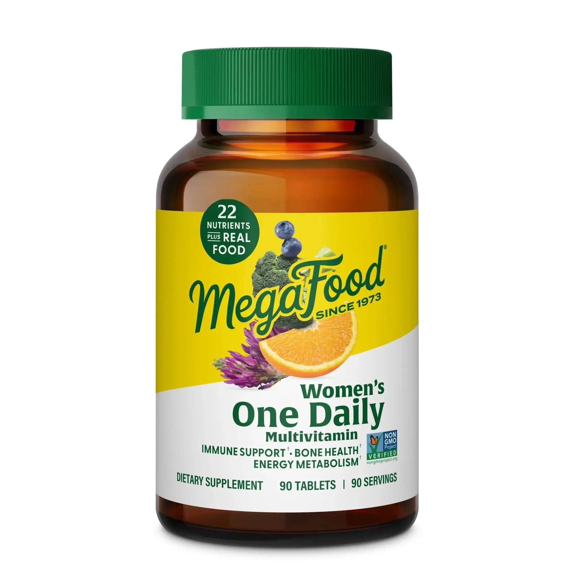 MegaFood Womens Multivitamin One Daily - Multivitamin for Women - Vitamin C, Vitamin D, Iron & B Vitamins - Bone, Energy Metabolism & Immune Support - Vegetarian, GlutenFree - 90 Tablets, 90 Servings MegaFood Au supplements