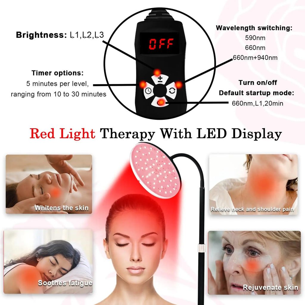 Akarishin Red Light Therapy Lamp - Boost Skin Vitality and Ease Muscle Soreness with Adjustable Stand Akarishin Au supplements