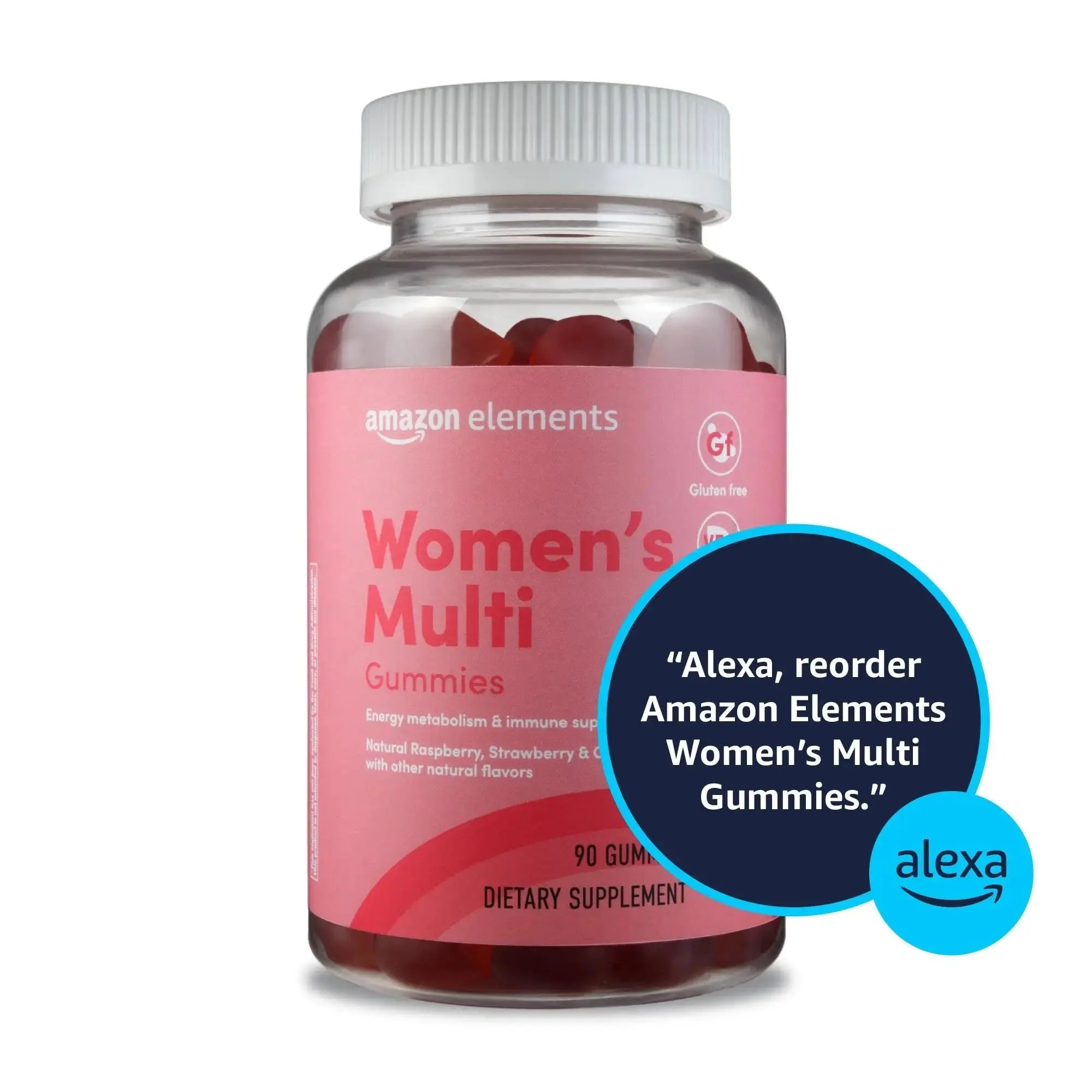 Amazon Elements - Adult Women’s Organic Multivitamins, 90 Gummies (30 servings), Vegetarian Amazon Elements Au supplements