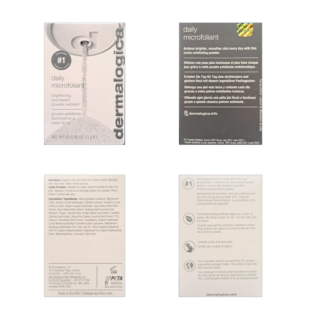 Dermalogica Daily Microfoliant, Face Exfoliator Scrub Powder with Salicylic Acid and Papaya